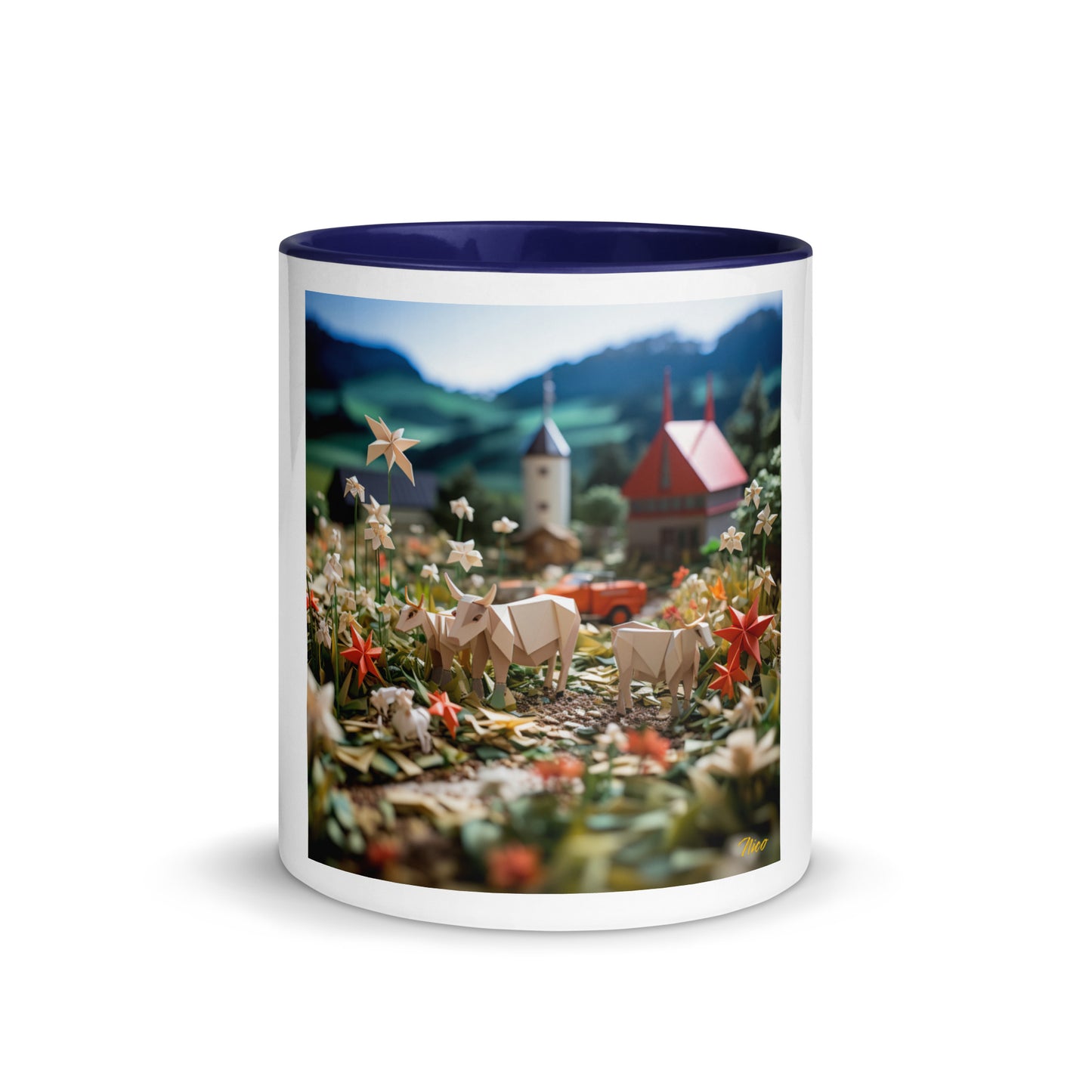 Meadow By The Farm Series Print #5 - Mug with Color Inside