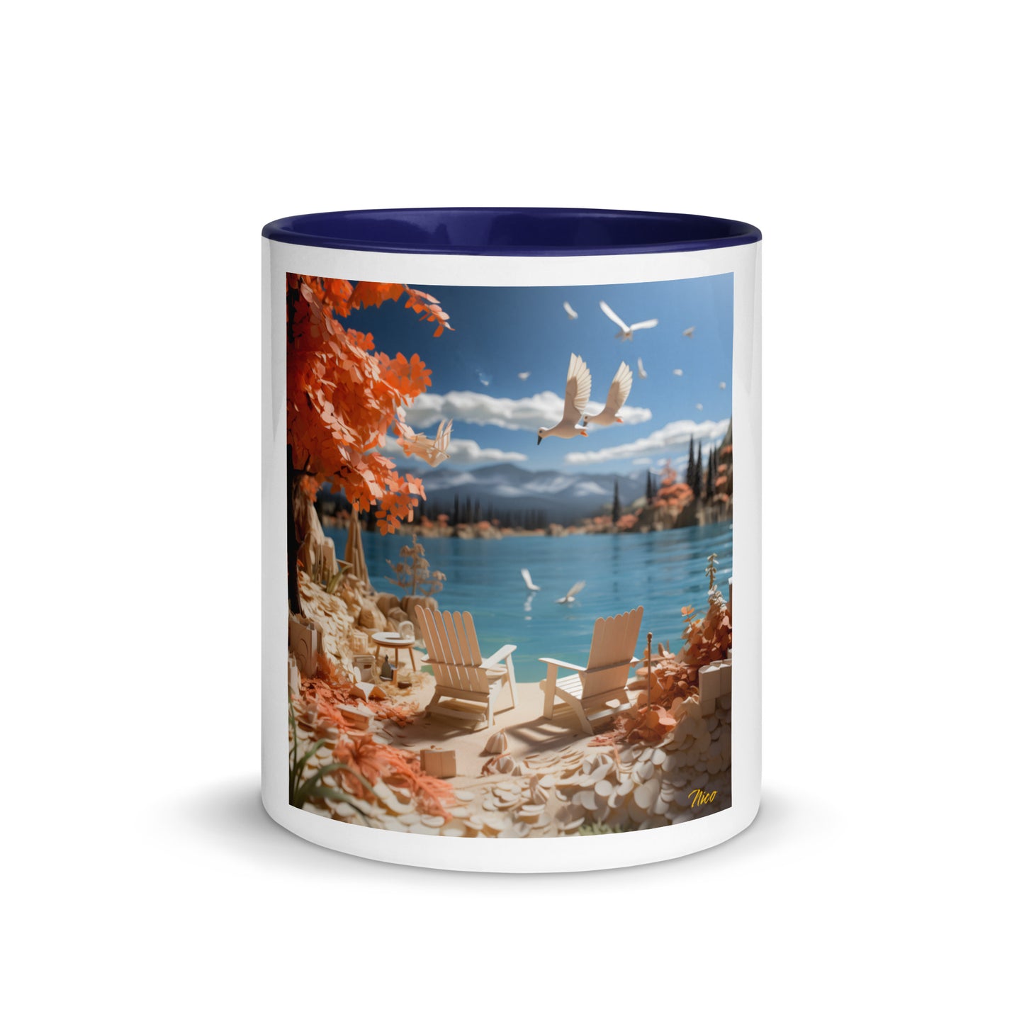 Atop The Mountain Lakeshore Series Print #10 - Mug with Color Inside