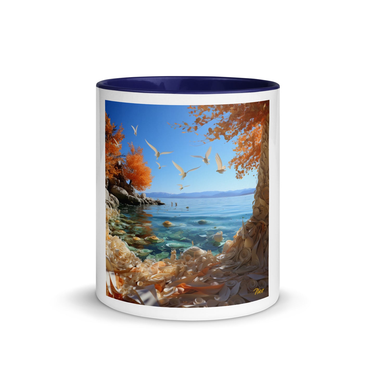 Atop The Mountain Lakeshore Series Print #9 - Mug with Color Inside