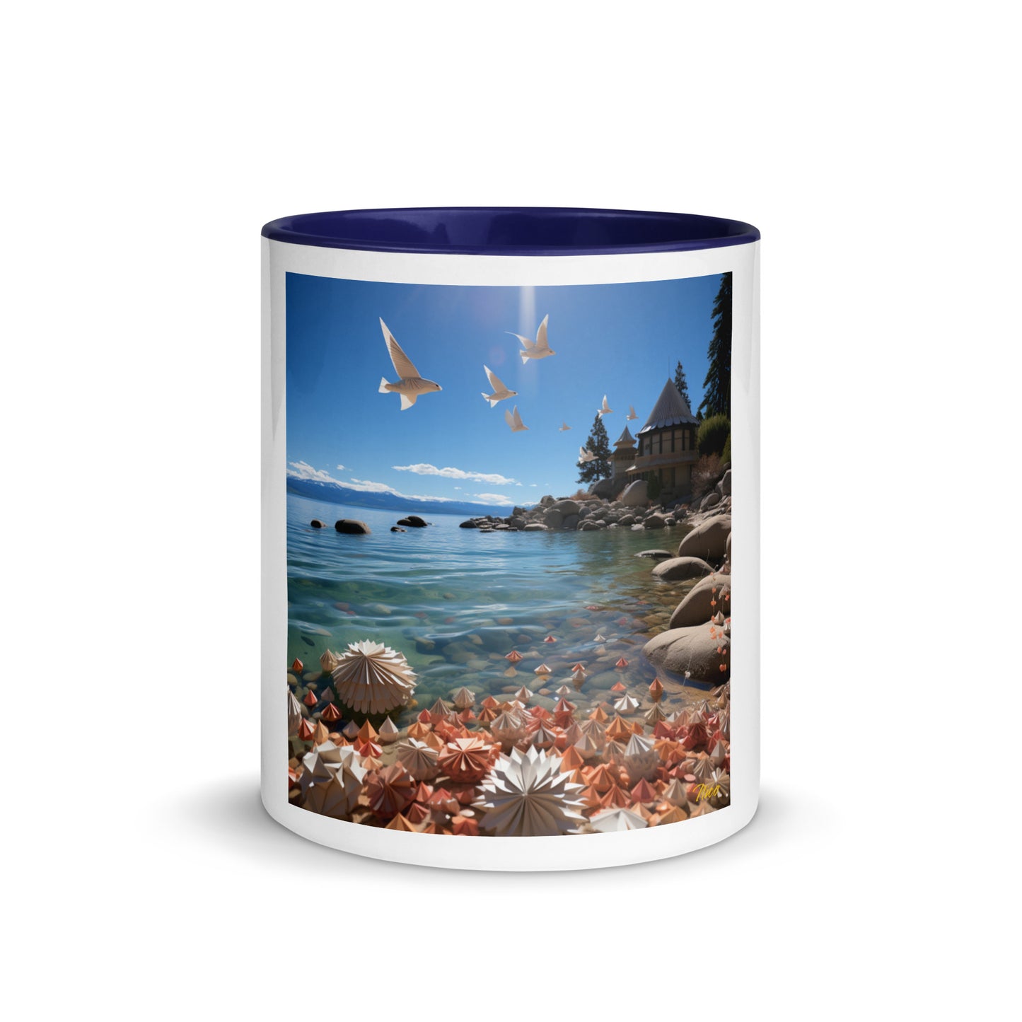 Atop The Mountain Lakeshore Series Print #3 - Mug with Color Inside