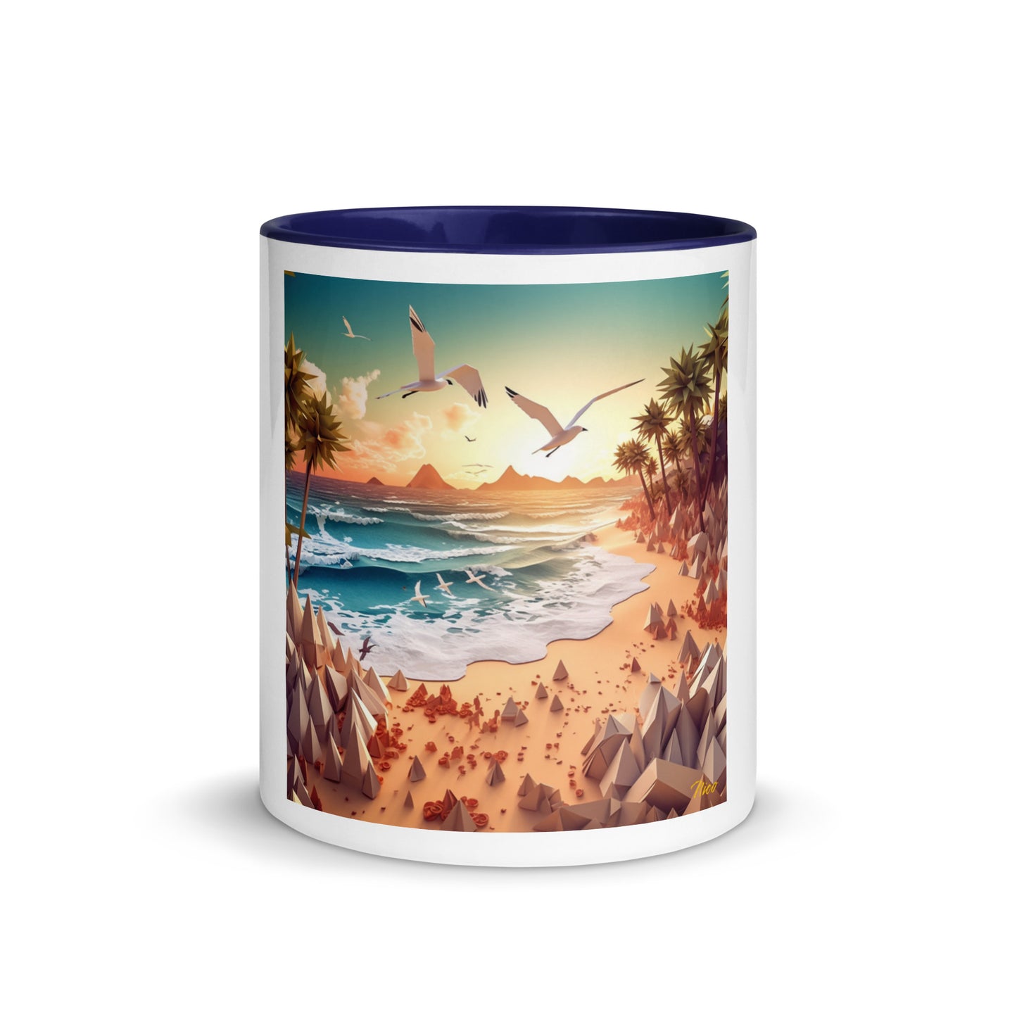 By The Seaside Series Print #4 - Mug with Color Inside