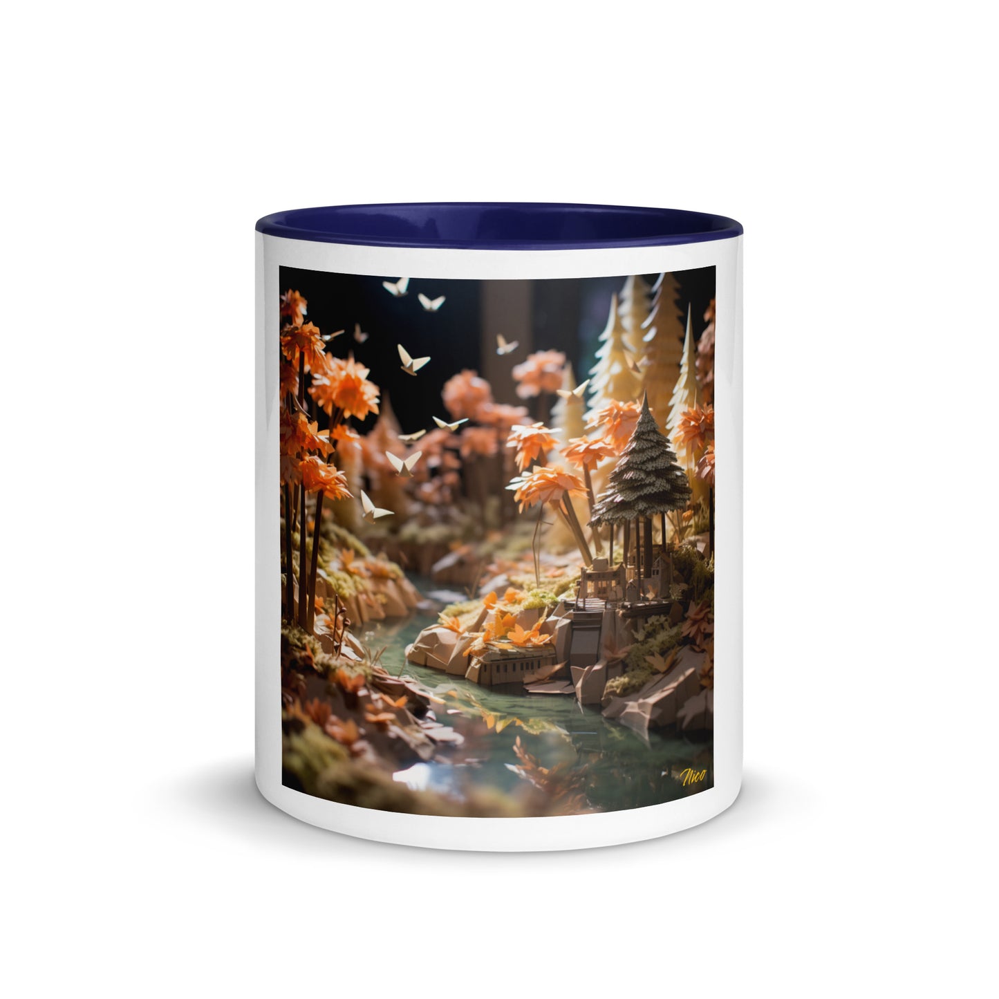 Relaxing By The Brook Series Print #3 - Mug with Color Inside