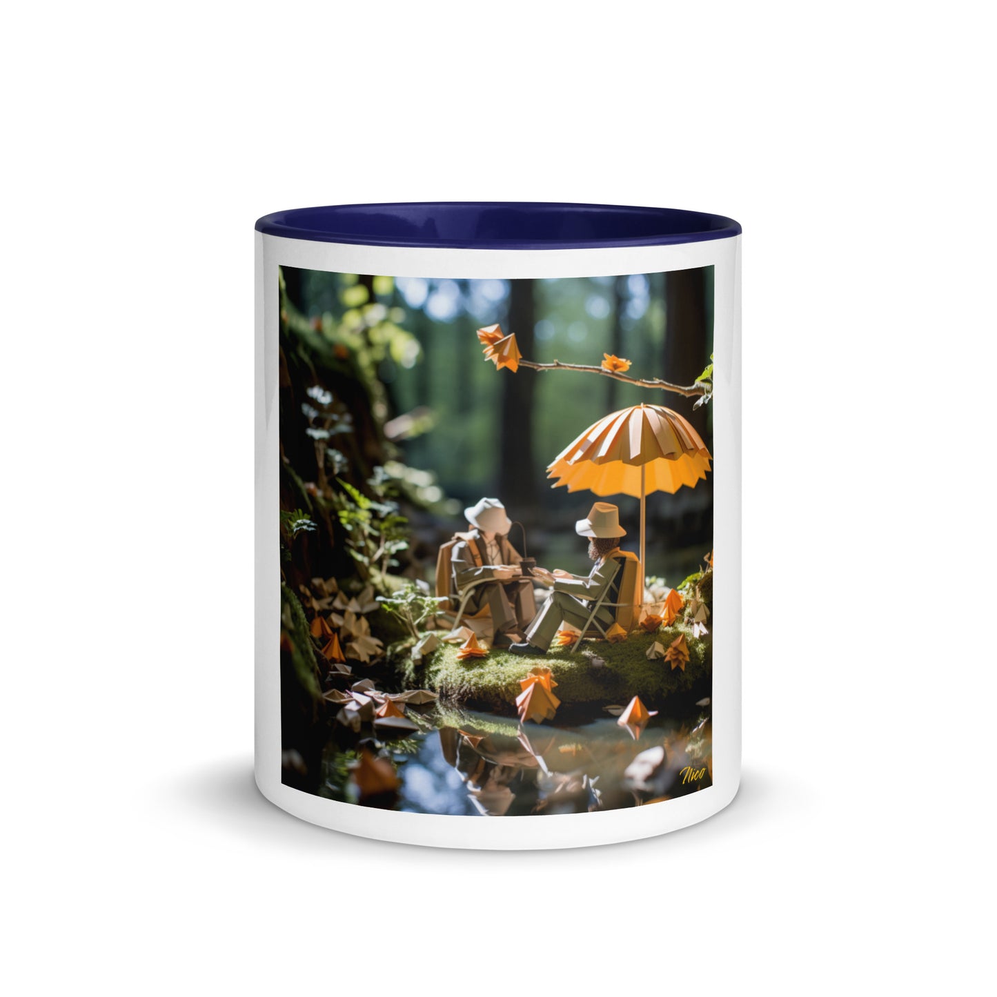 Relaxing By The Brook Series Print #2 - Mug with Color Inside