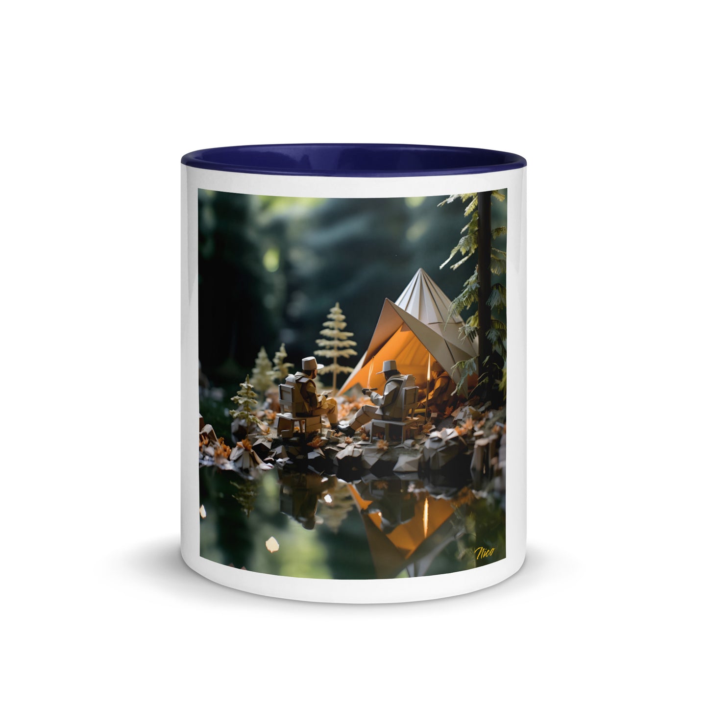 Relaxing By The Brook Series Print #10 - Mug with Color Inside