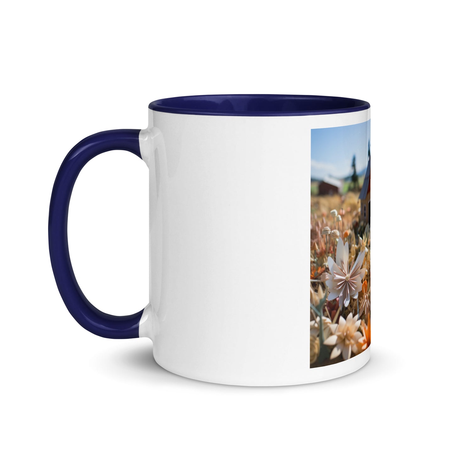 Meadow By The Farm Series Print #4 - Mug with Color Inside