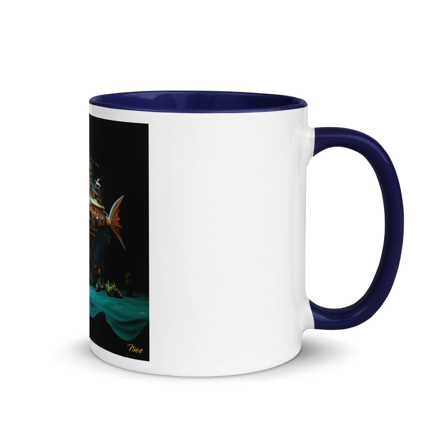 20,000 Leagues Under The Sea Series Print #2 - Mug with Color Inside