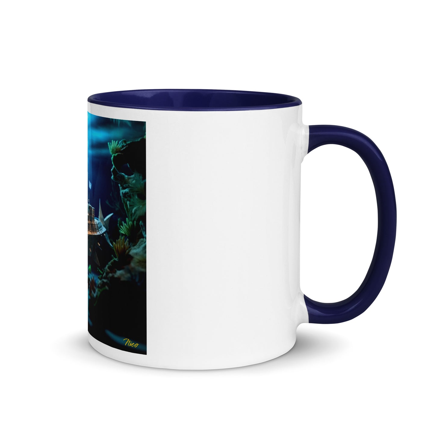 20,000 Leagues Under The Sea Series Print #3 - Mug with Color Inside