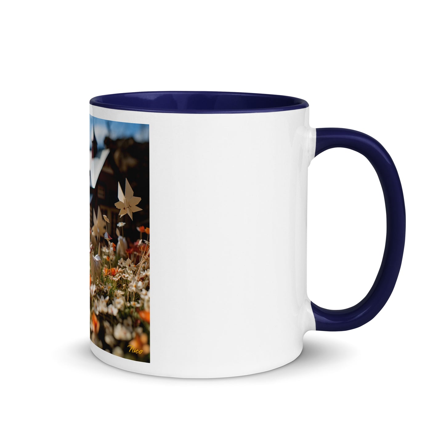 Meadow By The Farm Series Print #10 - Mug with Color Inside