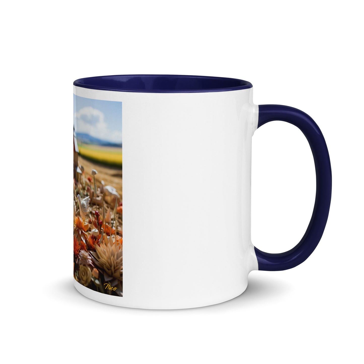 Meadow By The Farm Series Print #4 - Mug with Color Inside