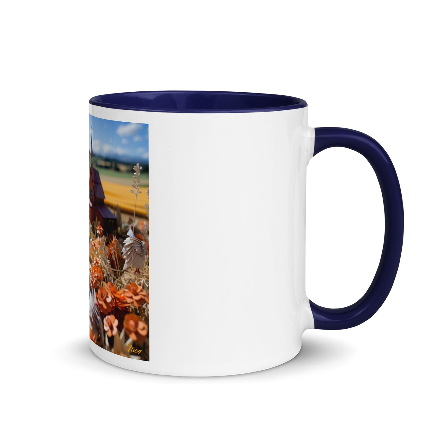 Meadow By The Farm Series Print #7 - Mug with Color Inside