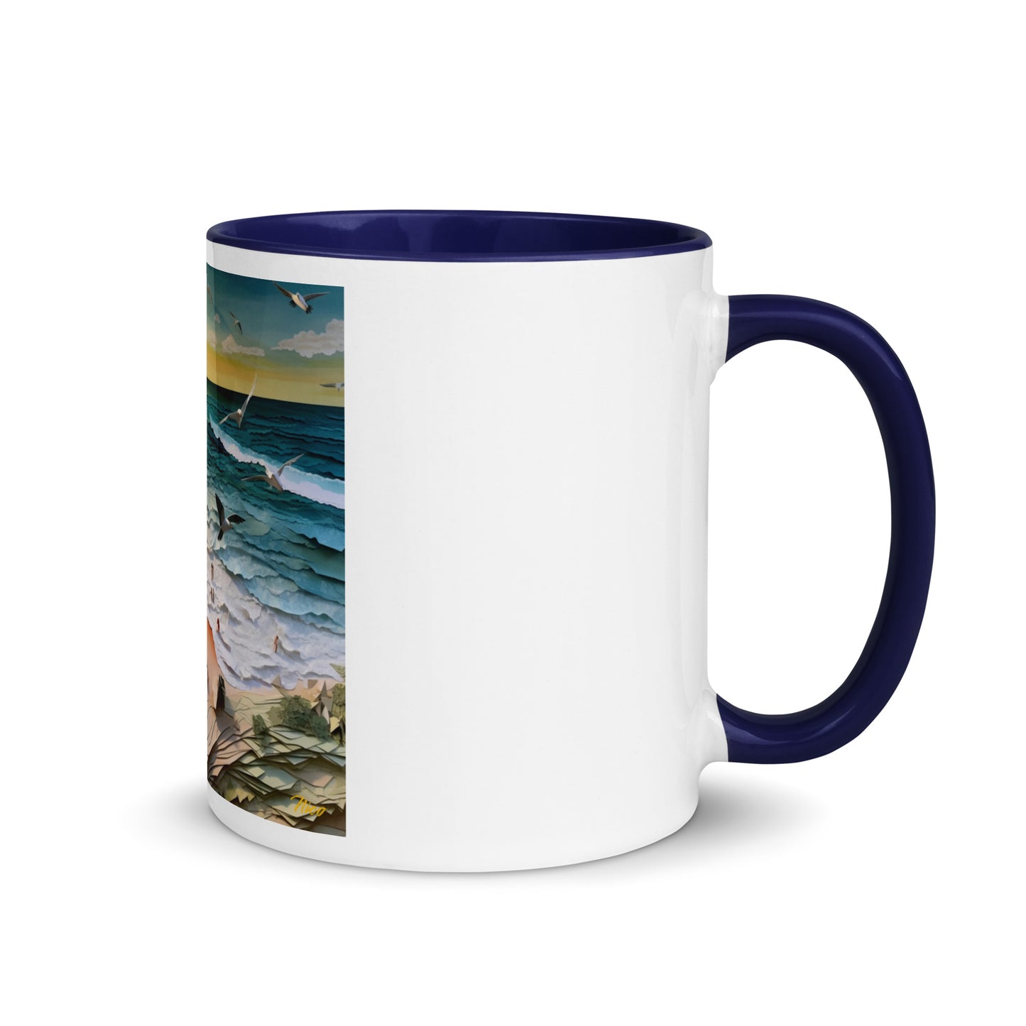 By The Seaside Series Print #6 - Mug with Color Inside