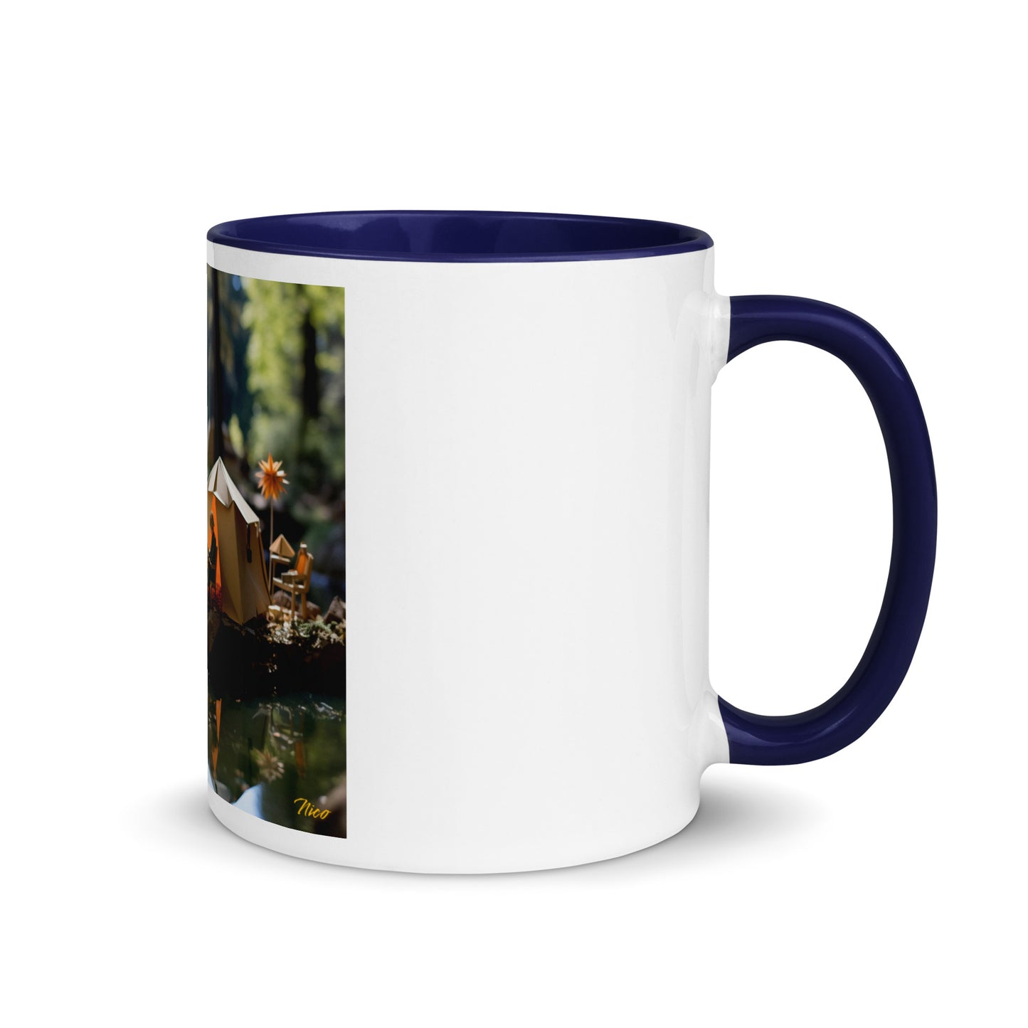 Relaxing By The Brook Series Print #4 - Mug with Color Inside