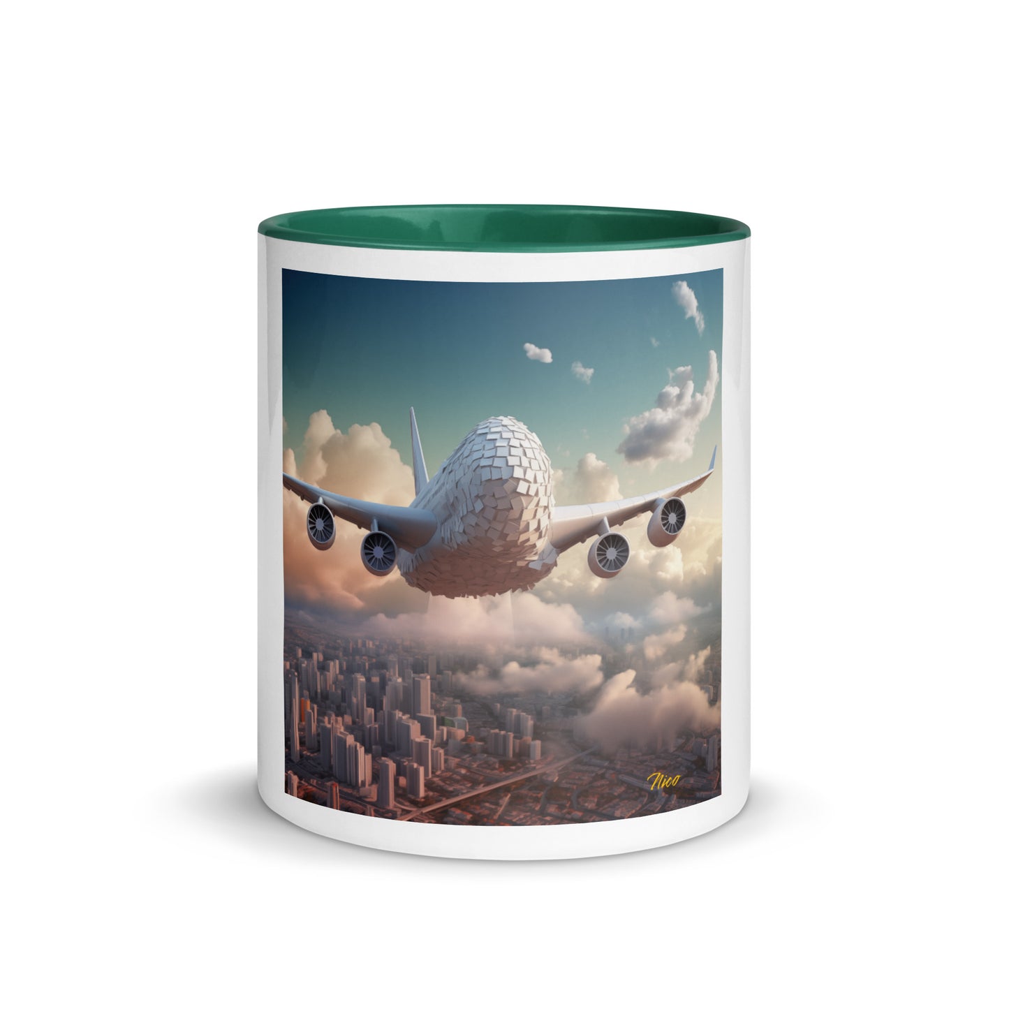 Frequent Flyer Miles Series Print #1 Mug with Color Inside