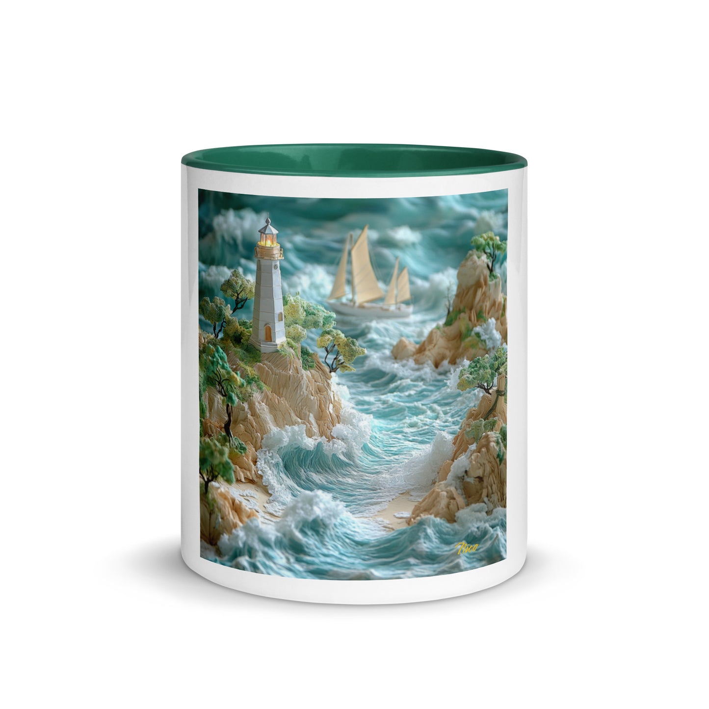 By The Seaside Series Print #9 - Mug with Color Inside