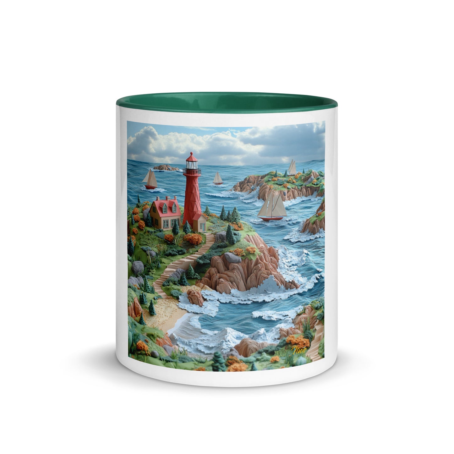 By The Seaside Series Print #6 - Mug with Color Inside