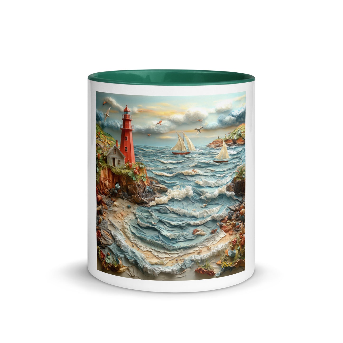 By The Seaside Series Print #2 - Mug with Color Inside