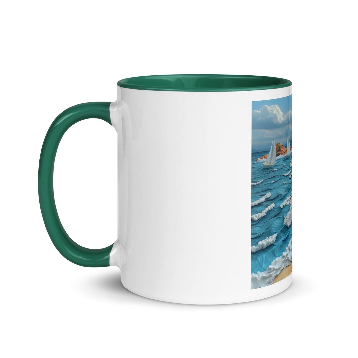 By The Seaside Series Print #4 - Mug with Color Inside