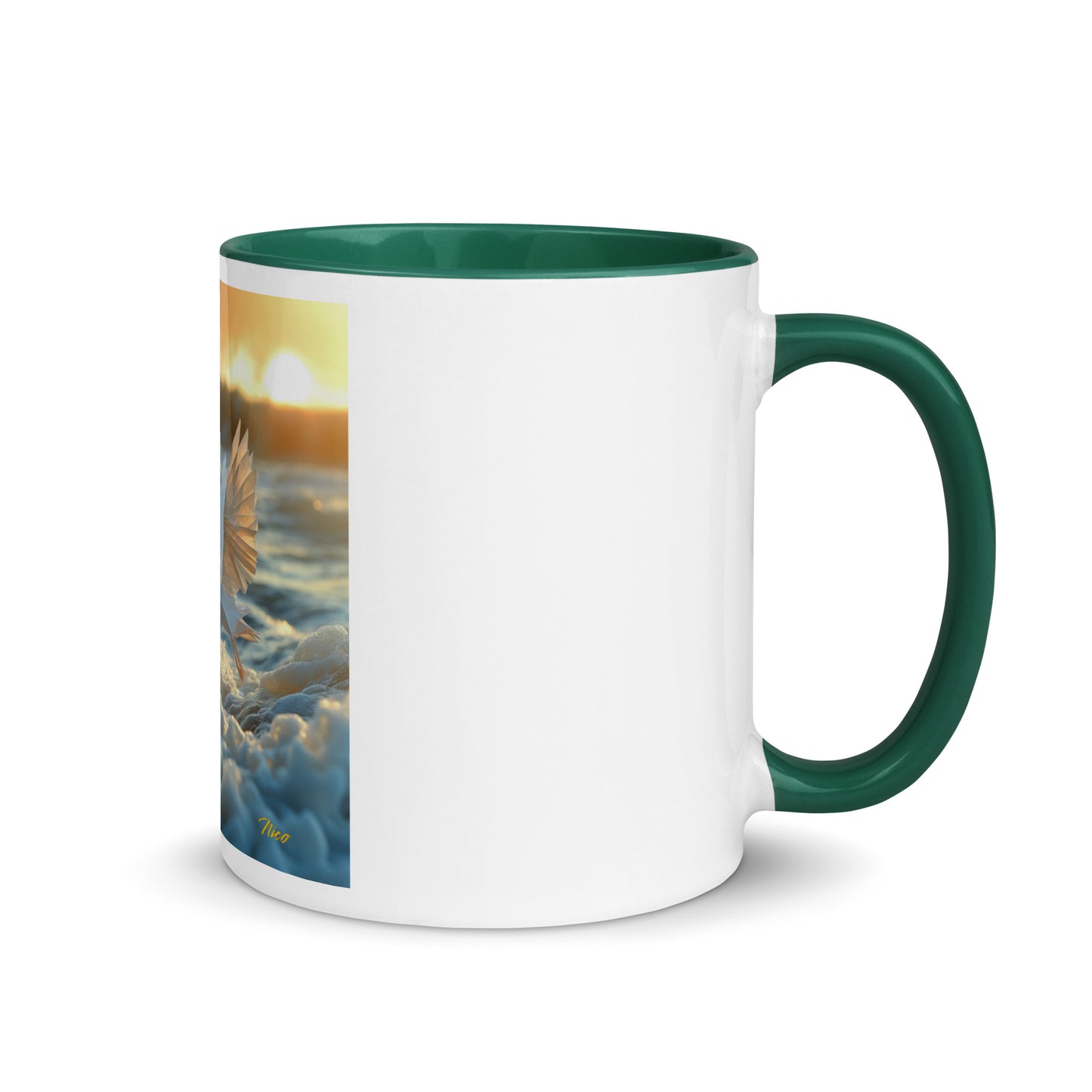 By The Seaside Series Print #5 Mug with Color Inside