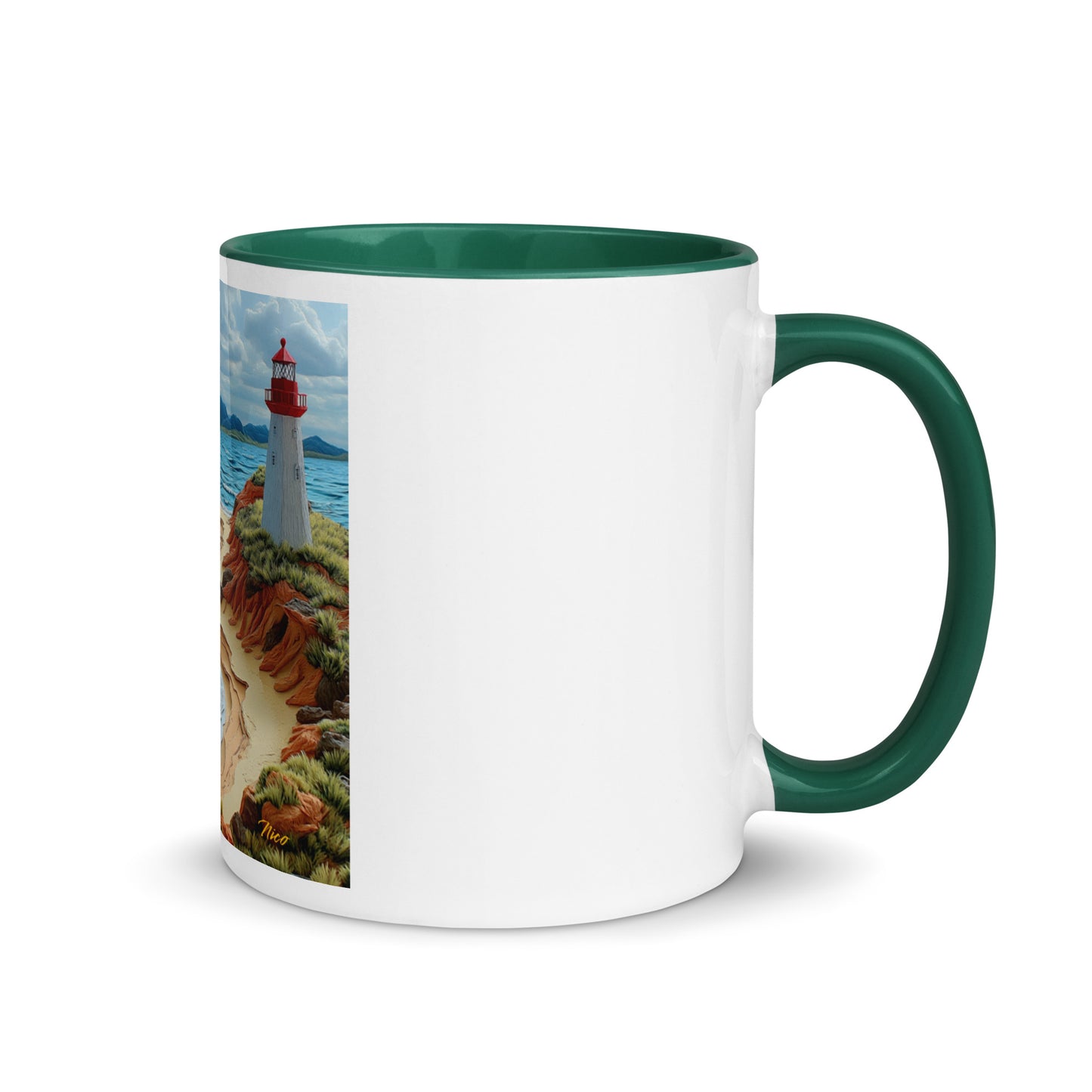 By The Seaside Series Print #4 - Mug with Color Inside