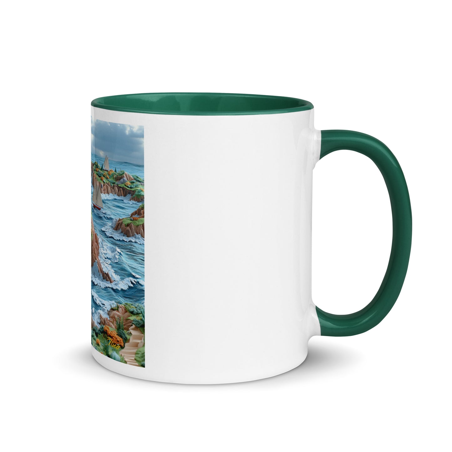 By The Seaside Series Print #6 - Mug with Color Inside