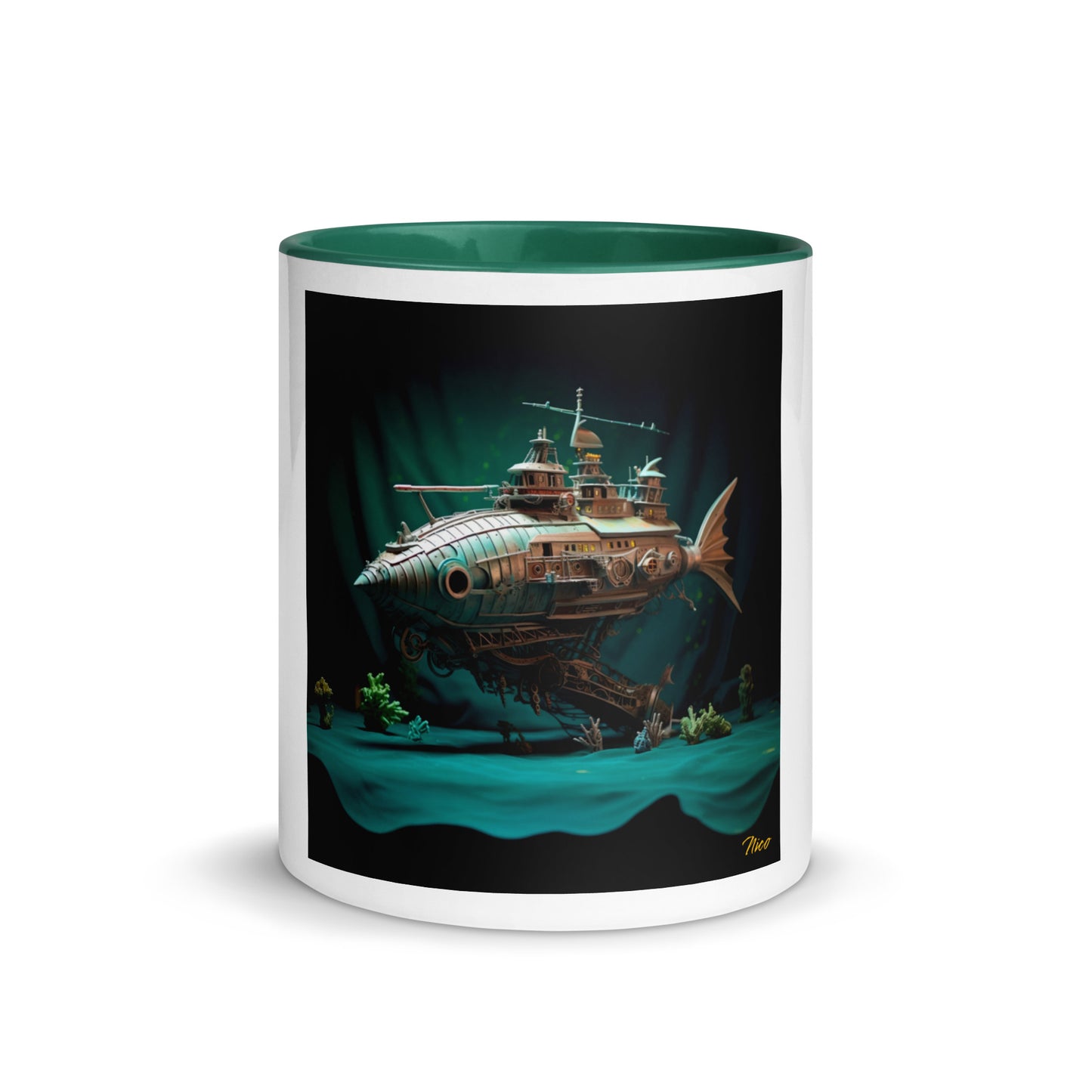 20,000 Leagues Under The Sea Series Print #2 - Mug with Color Inside