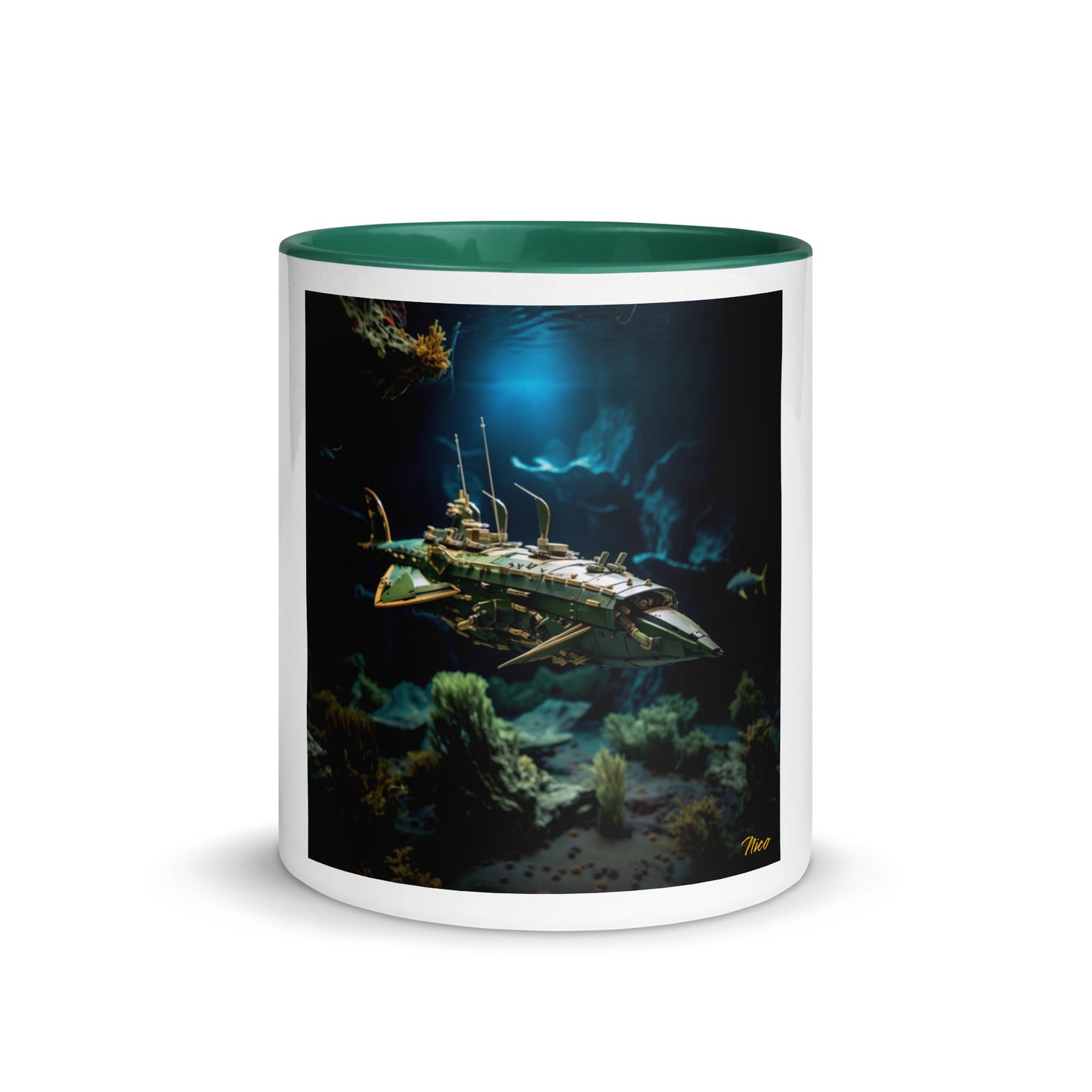 20,000 Leagues Under The Sea Series Print #1 - Mug with Color Inside