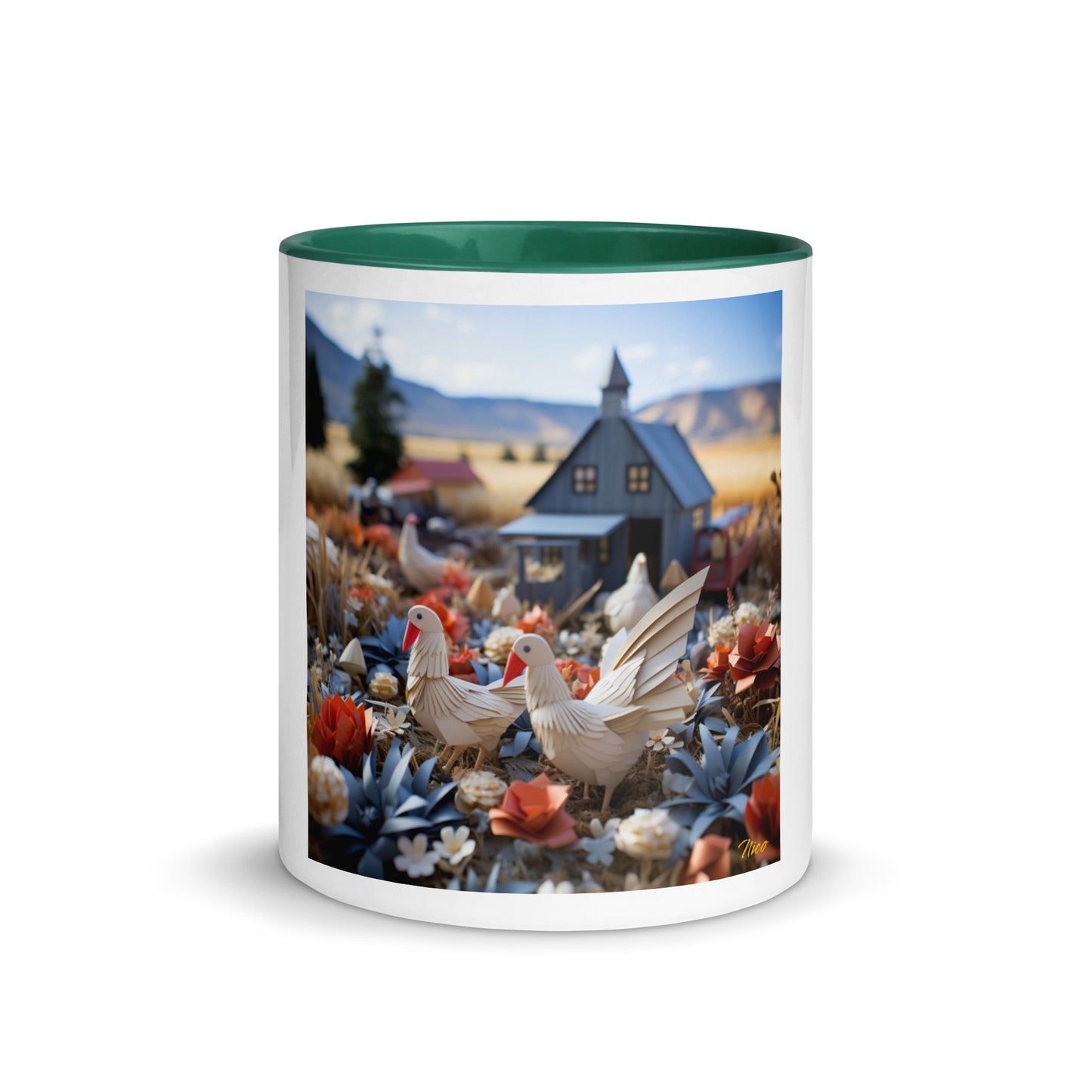 Meadow By The Farm Series Print #6 - Mug with Color Inside