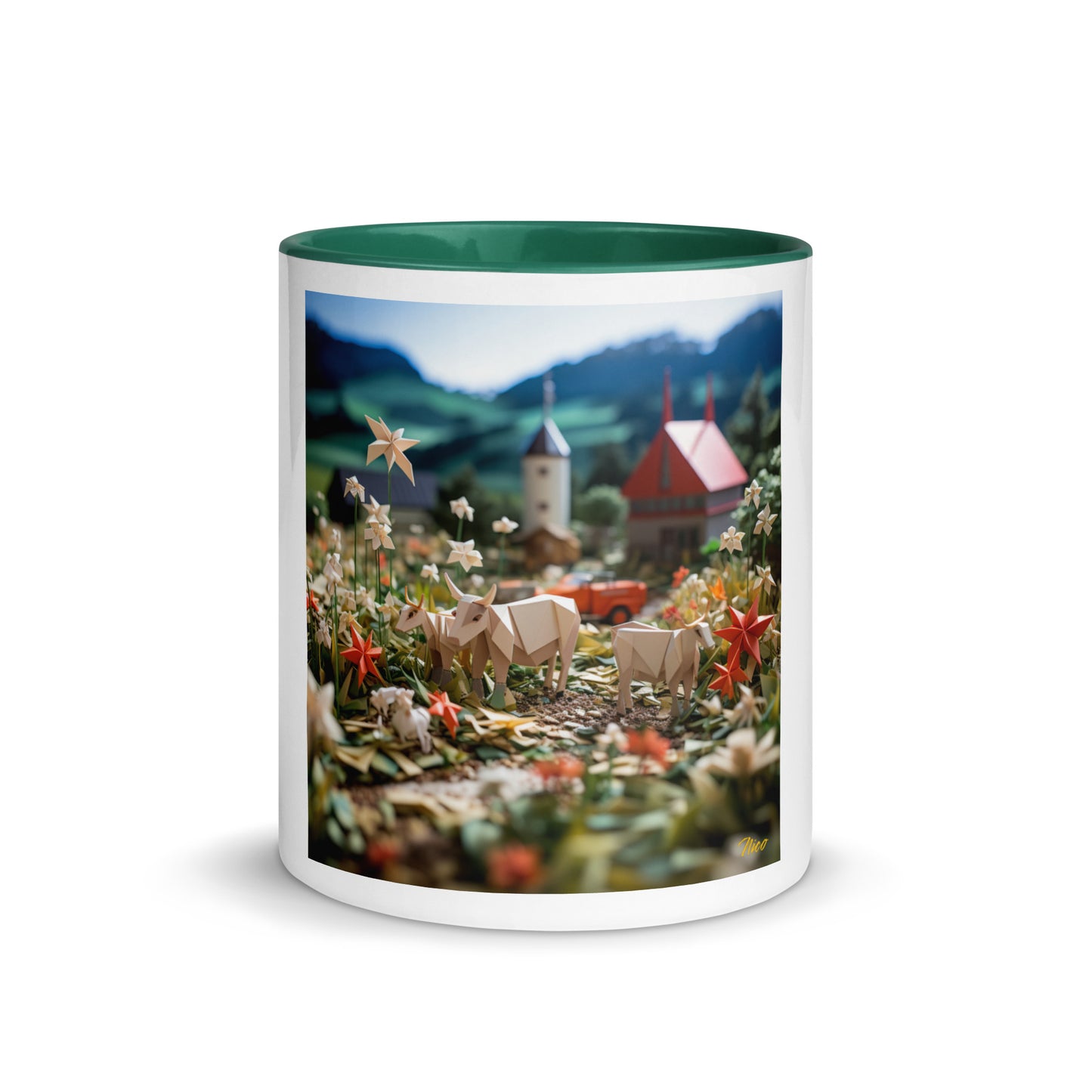 Meadow By The Farm Series Print #5 - Mug with Color Inside