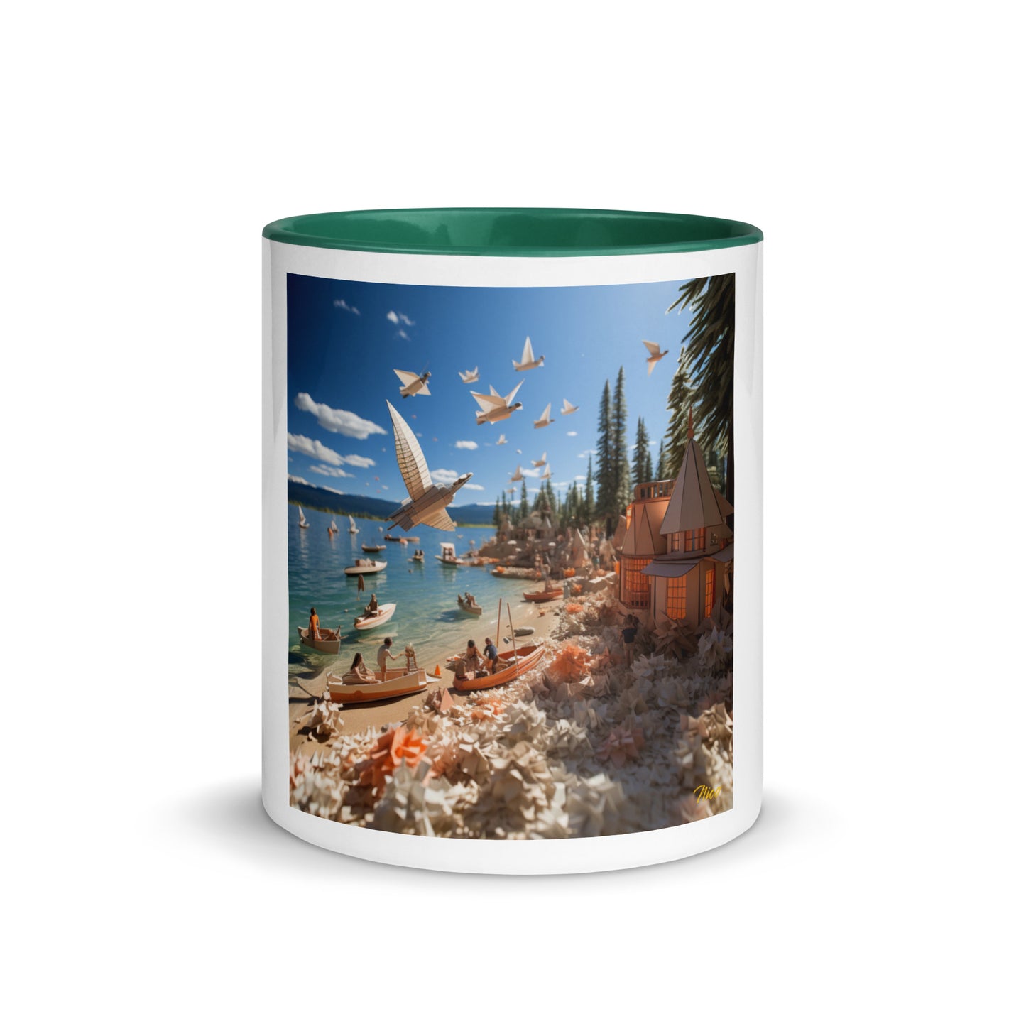 Atop The Mountain Lakeshore Series Print #6 - Mug with Color Inside