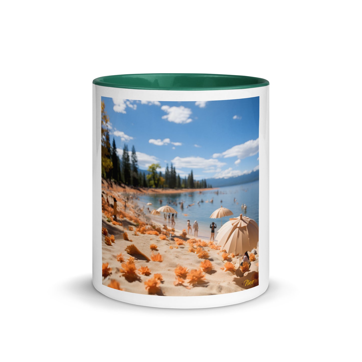 Atop The Mountain Lakeshore Series Print #8 - Mug with Color Inside