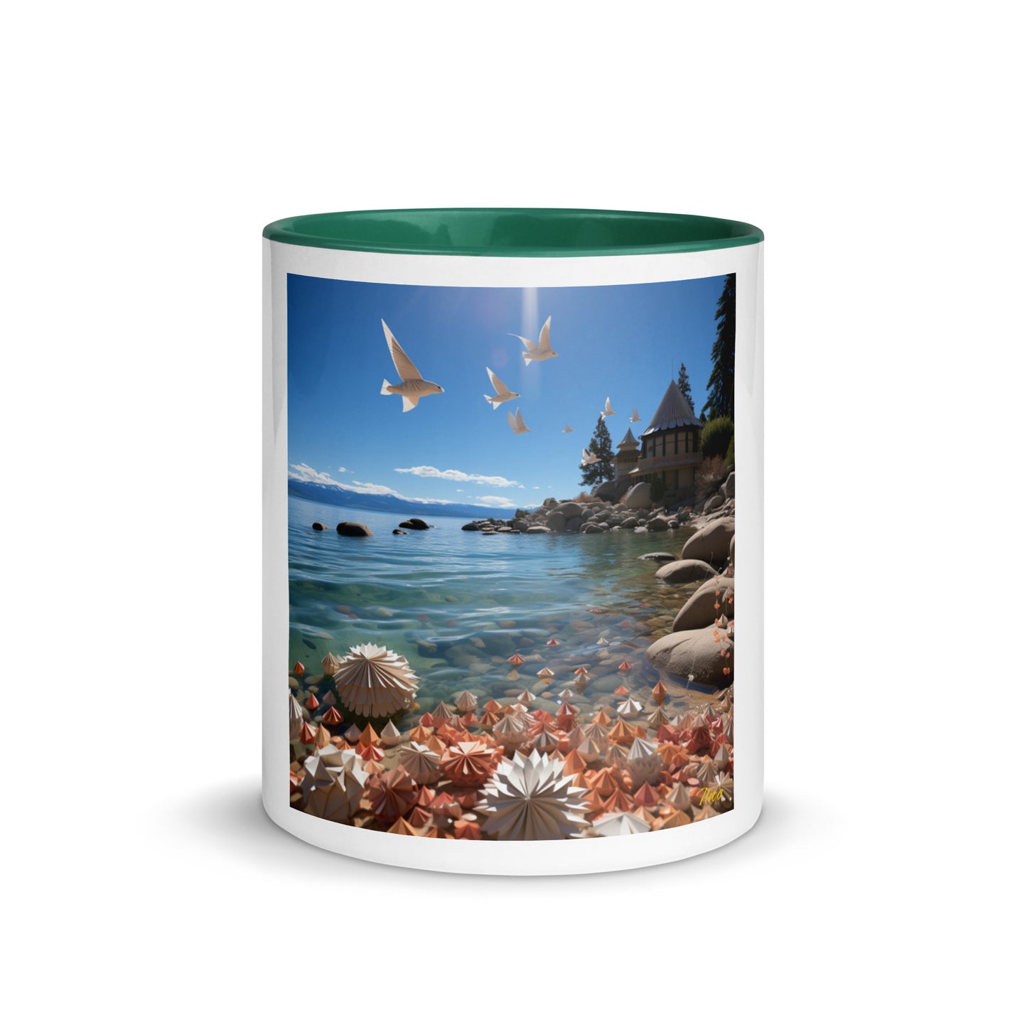 Atop The Mountain Lakeshore Series Print #3 - Mug with Color Inside