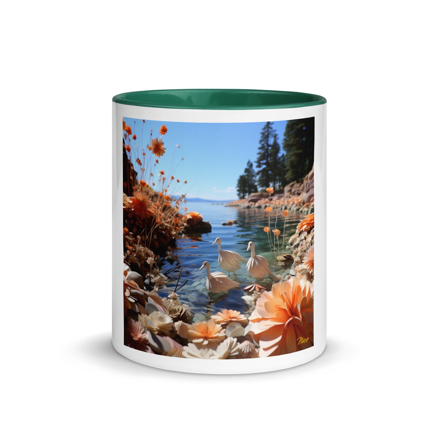 Atop The Mountain Lakeshore Series Print #4 - Mug with Color Inside