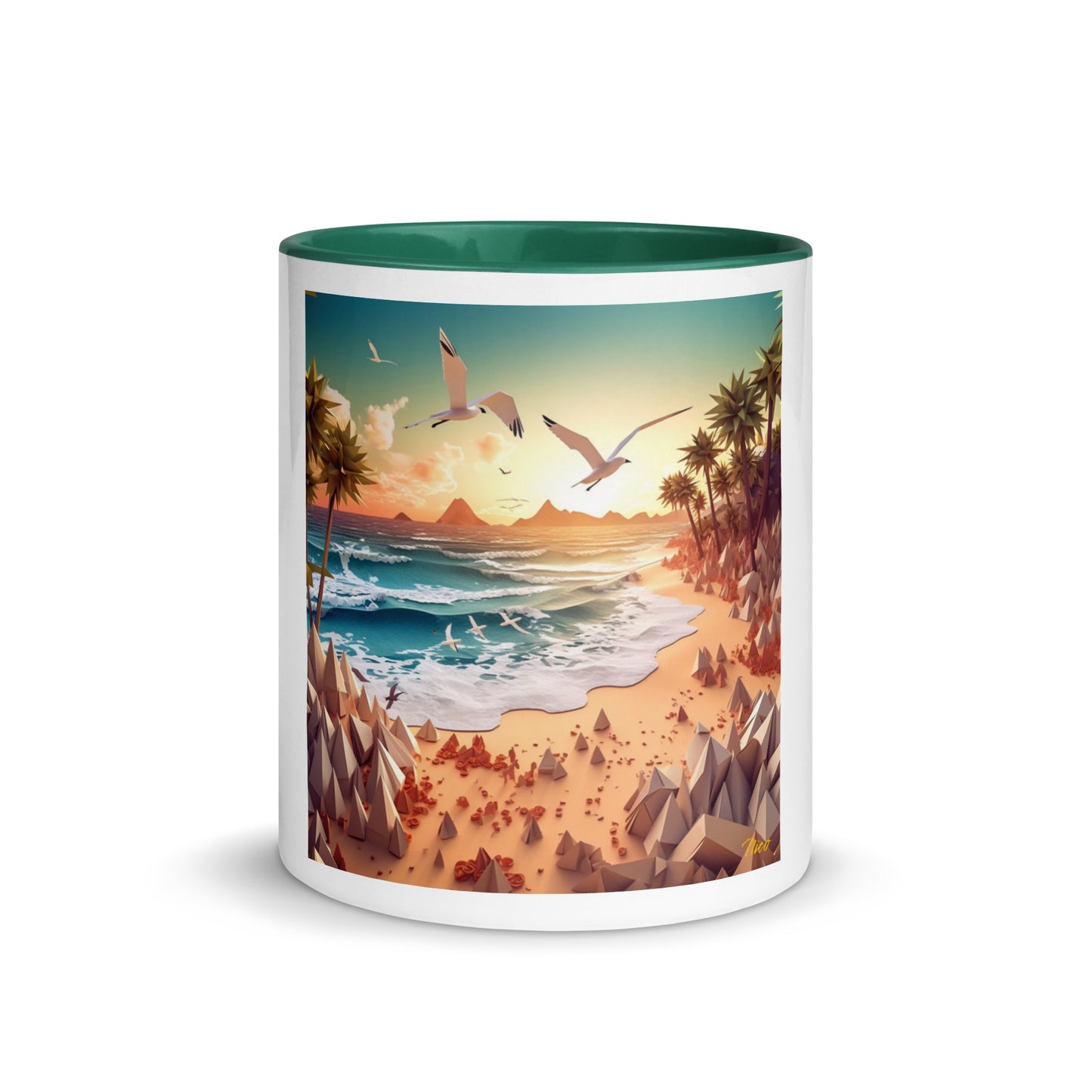 By The Seaside Series Print #4 - Mug with Color Inside