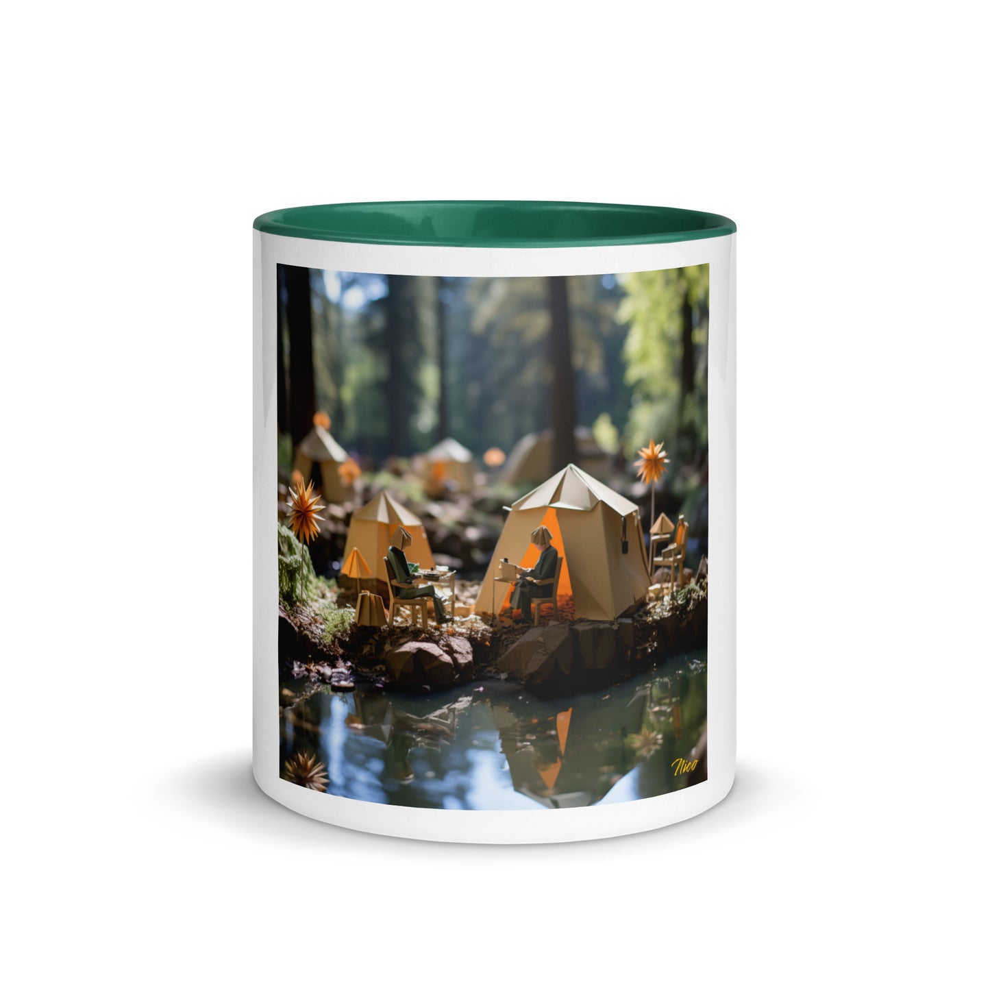 Relaxing By The Brook Series Print #4 - Mug with Color Inside