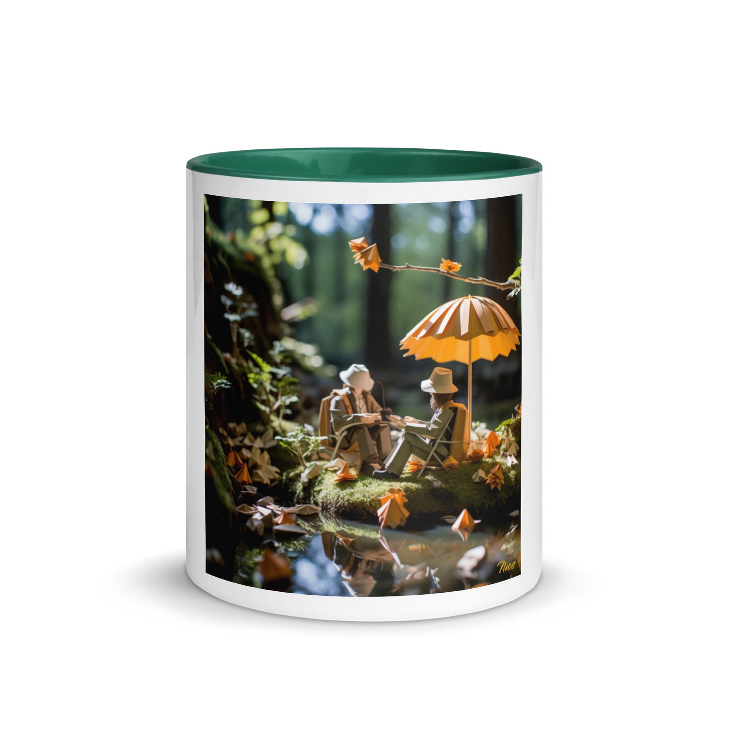 Relaxing By The Brook Series Print #2 - Mug with Color Inside