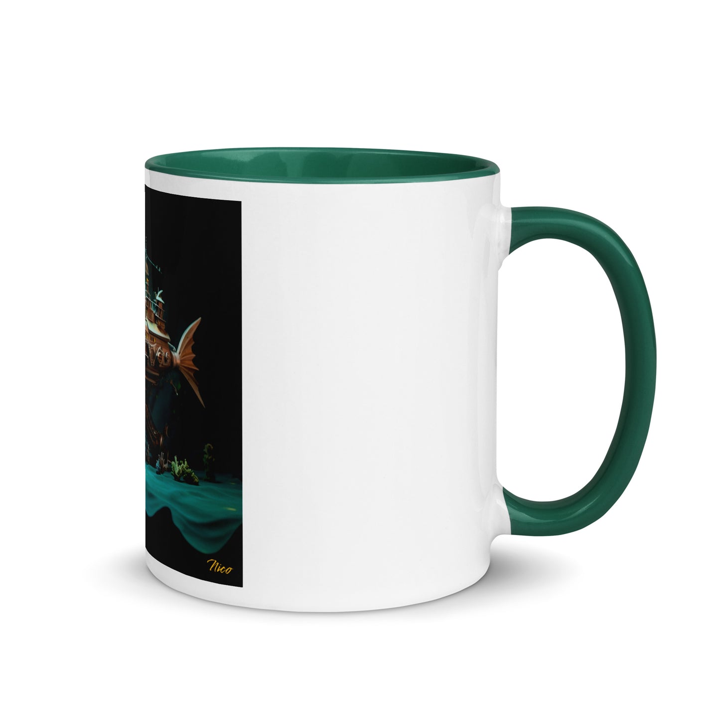 20,000 Leagues Under The Sea Series Print #2 - Mug with Color Inside