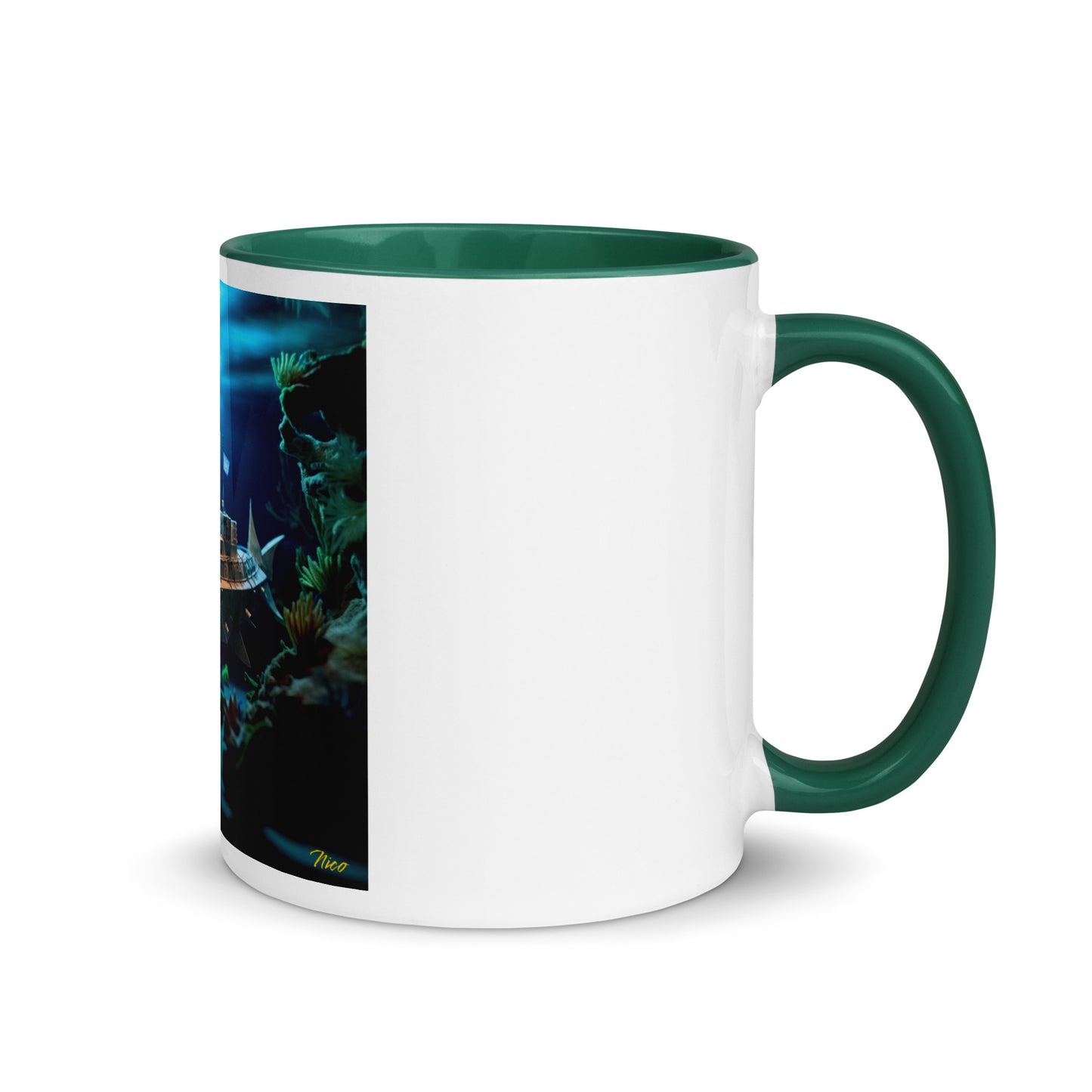 20,000 Leagues Under The Sea Series Print #3 - Mug with Color Inside