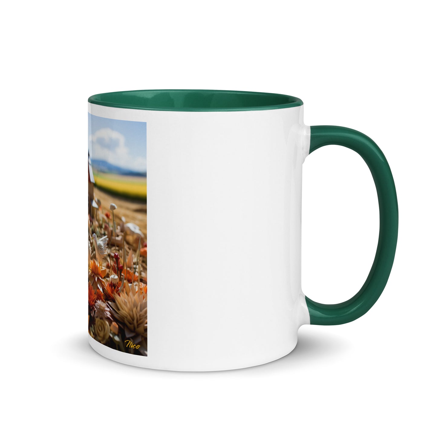 Meadow By The Farm Series Print #4 - Mug with Color Inside