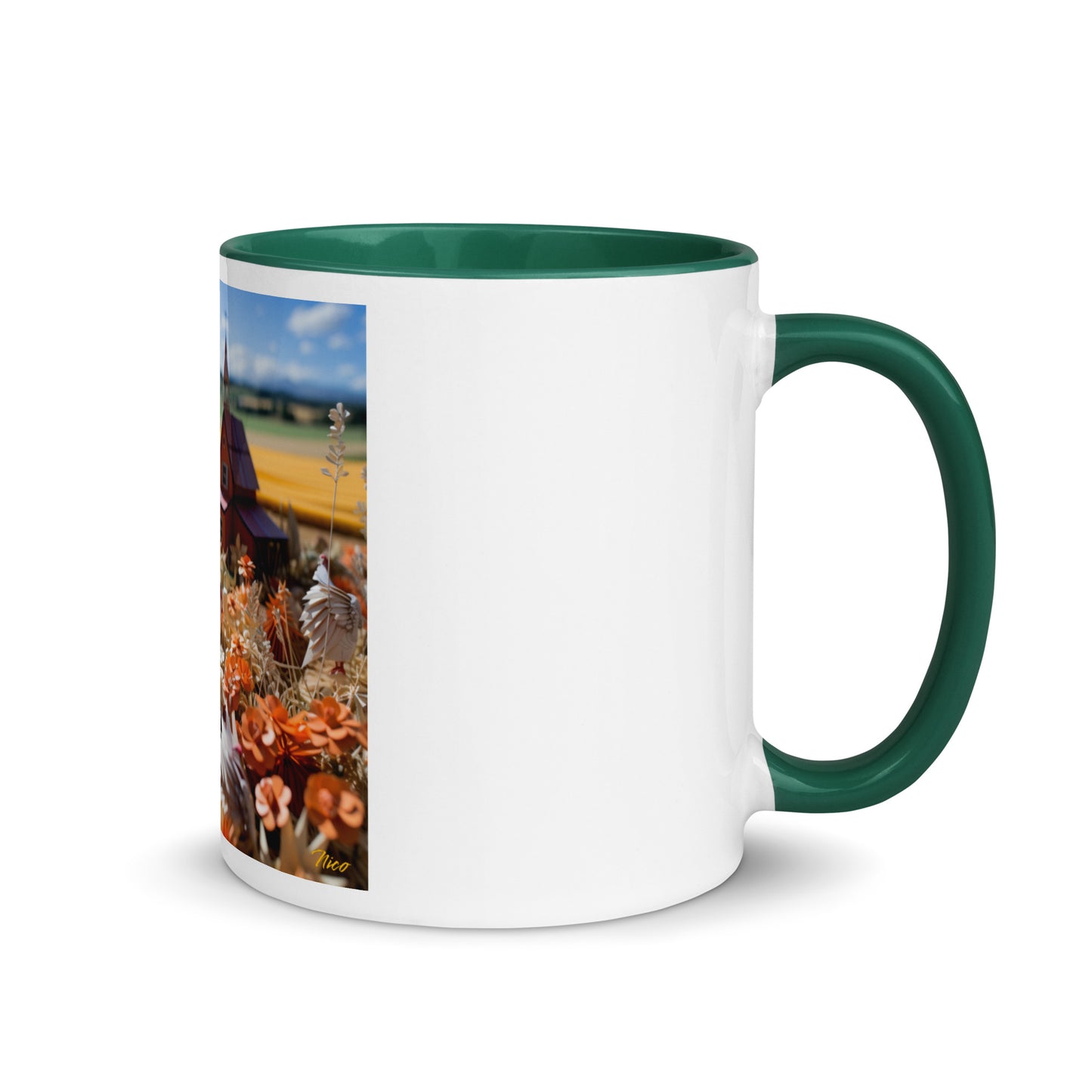 Meadow By The Farm Series Print #7 - Mug with Color Inside