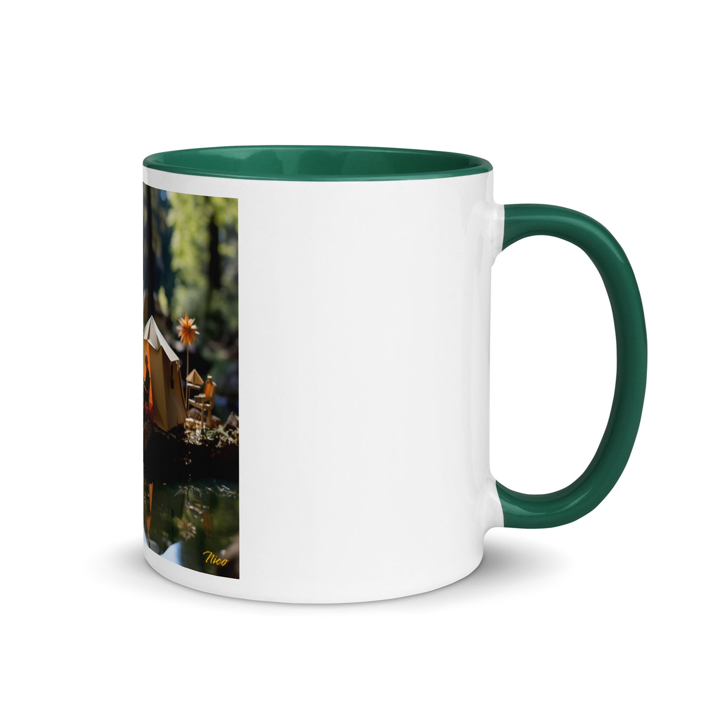 Relaxing By The Brook Series Print #4 - Mug with Color Inside