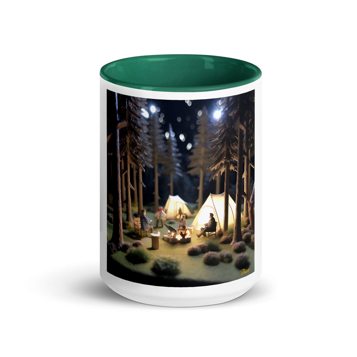 Under The Starry Skies Series Print #7 Mug with Color Inside