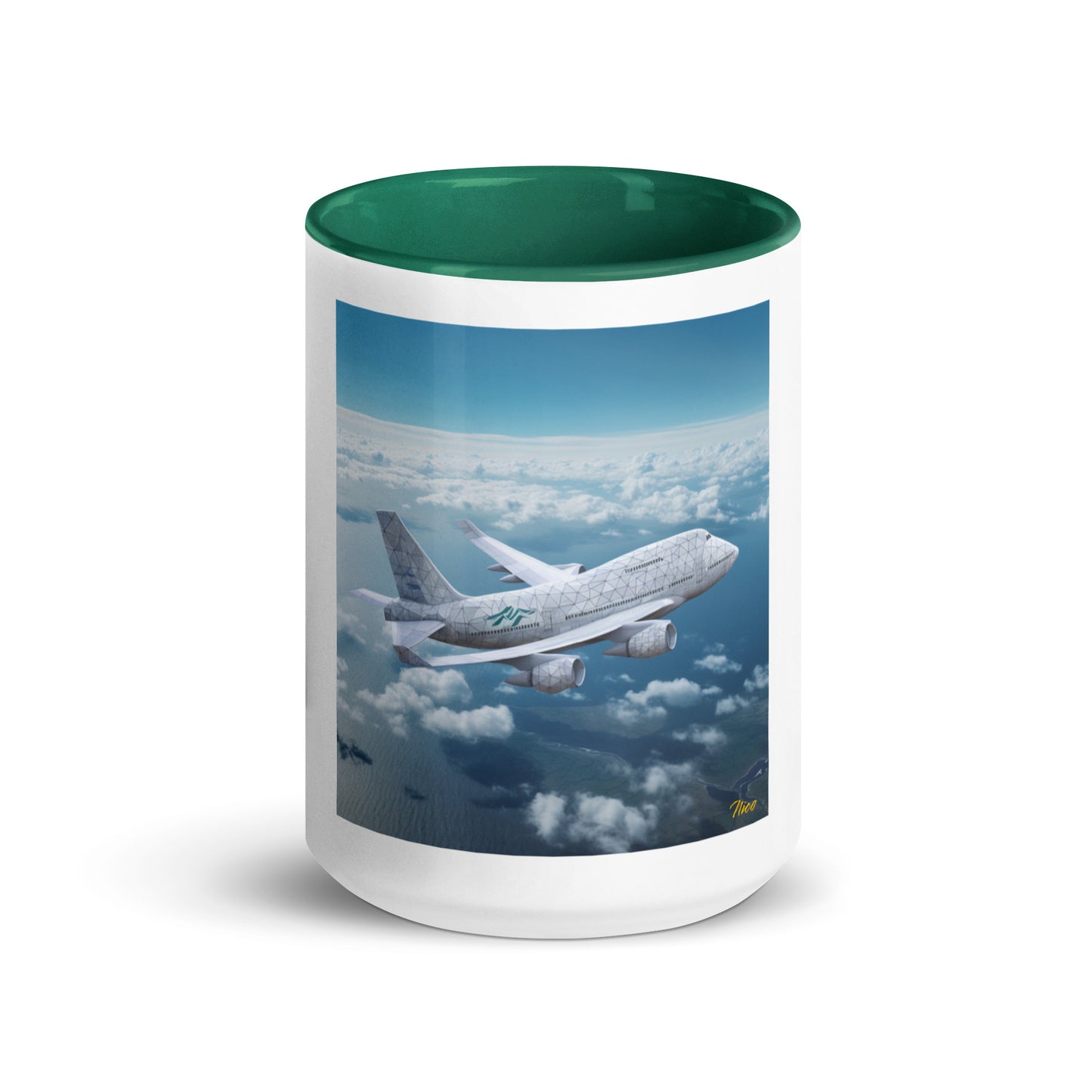 Frequent Flyer Miles Series Print #3 Mug with Color Inside