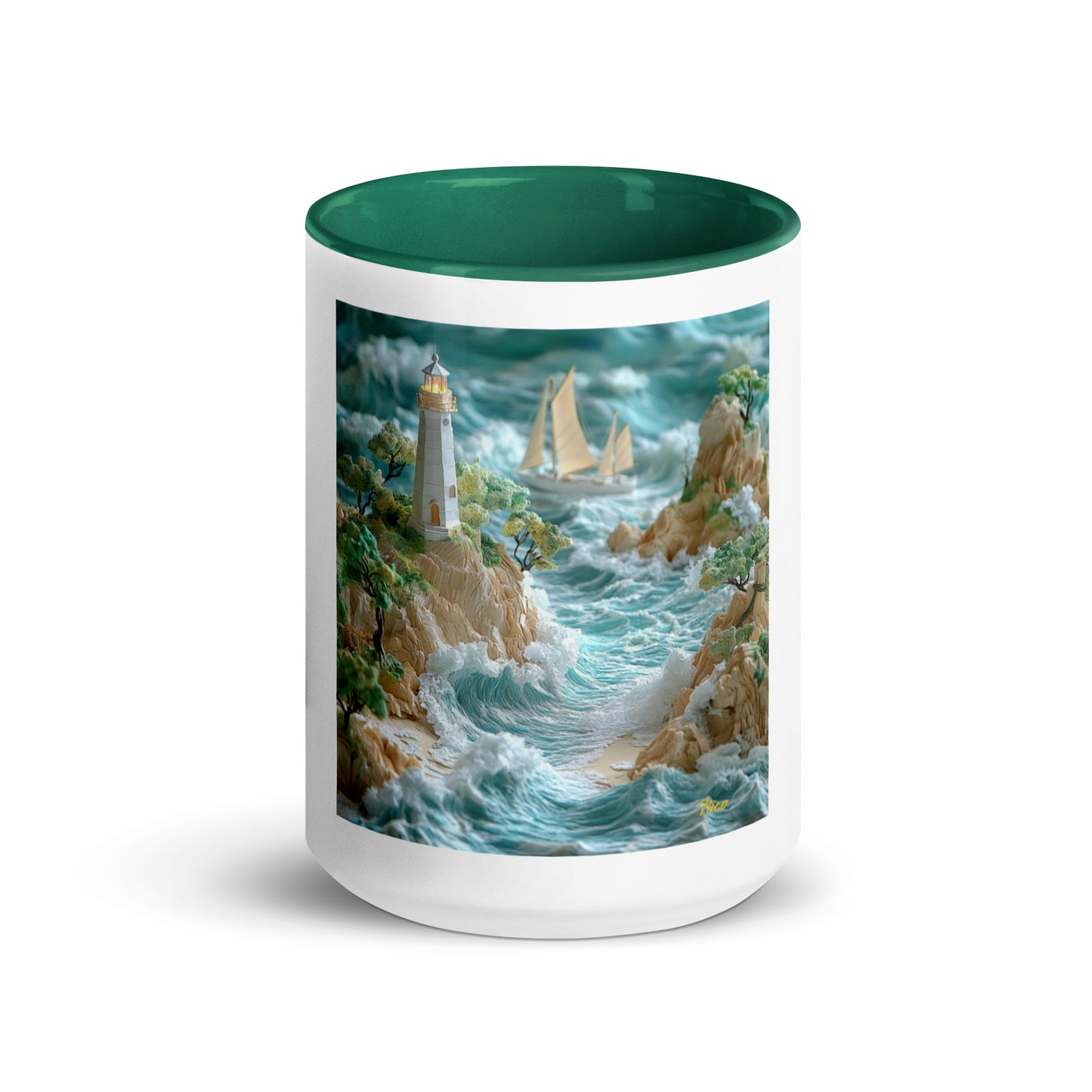 By The Seaside Series Print #9 - Mug with Color Inside