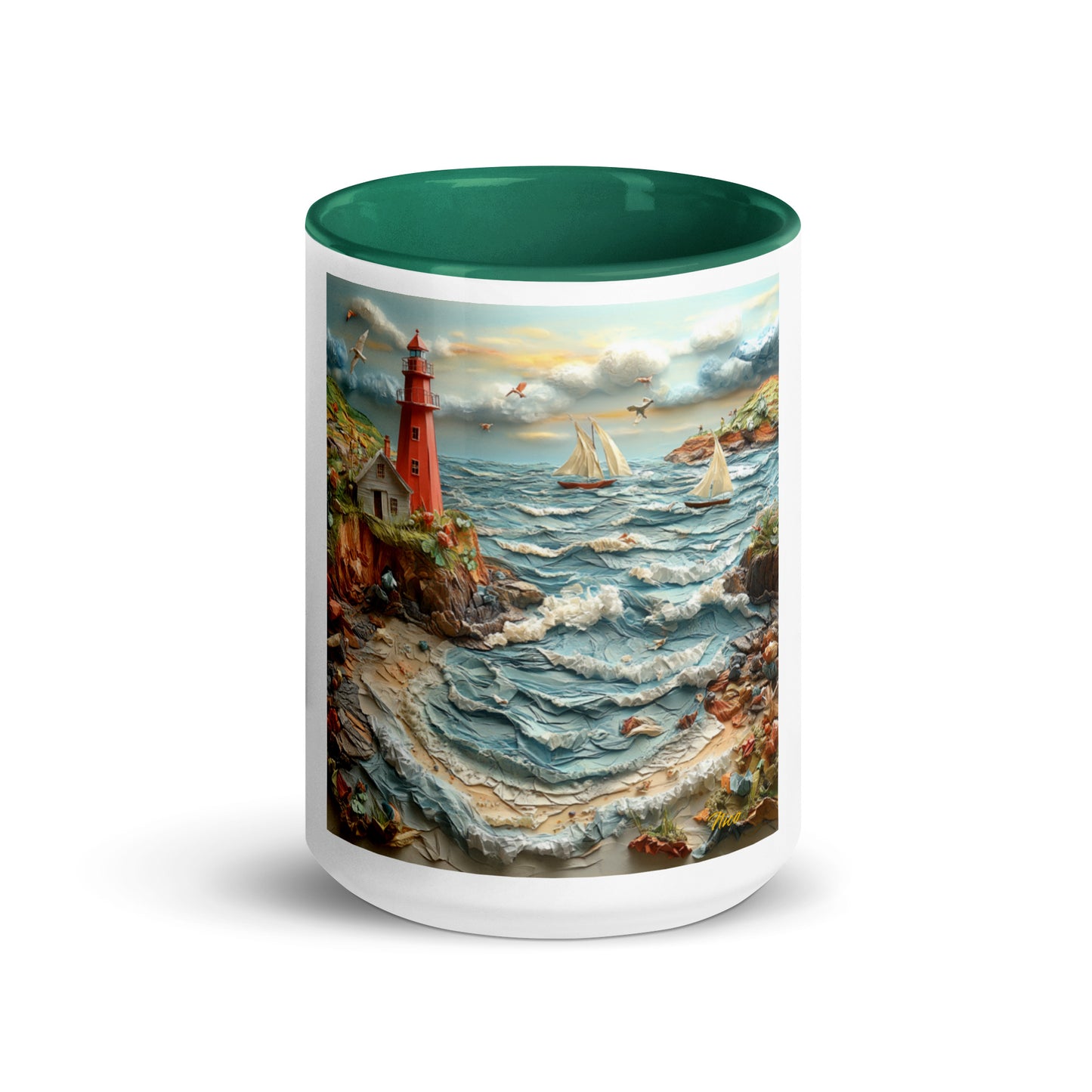 By The Seaside Series Print #2 - Mug with Color Inside