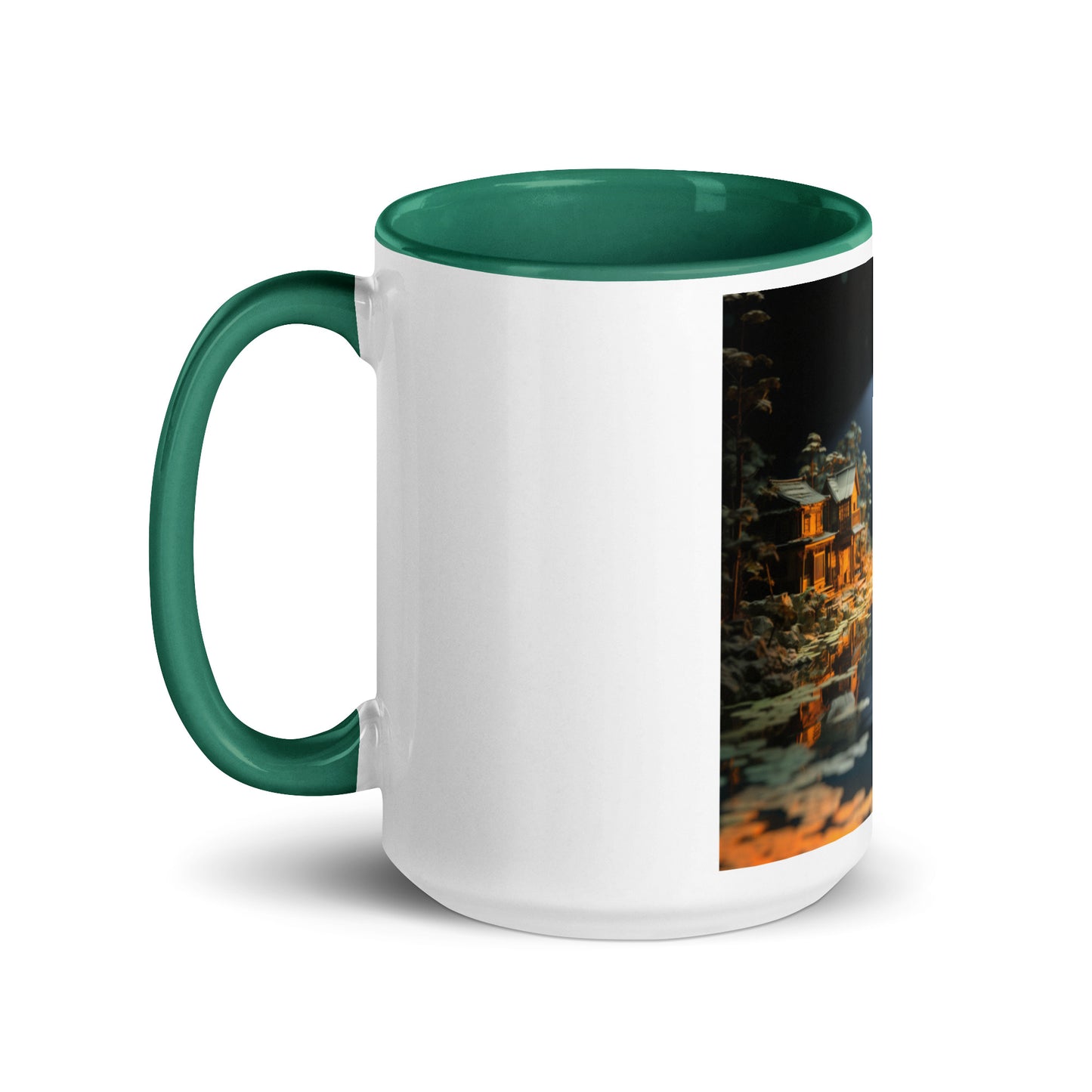 Born On A Bayou Print #3 Mug with Color Inside