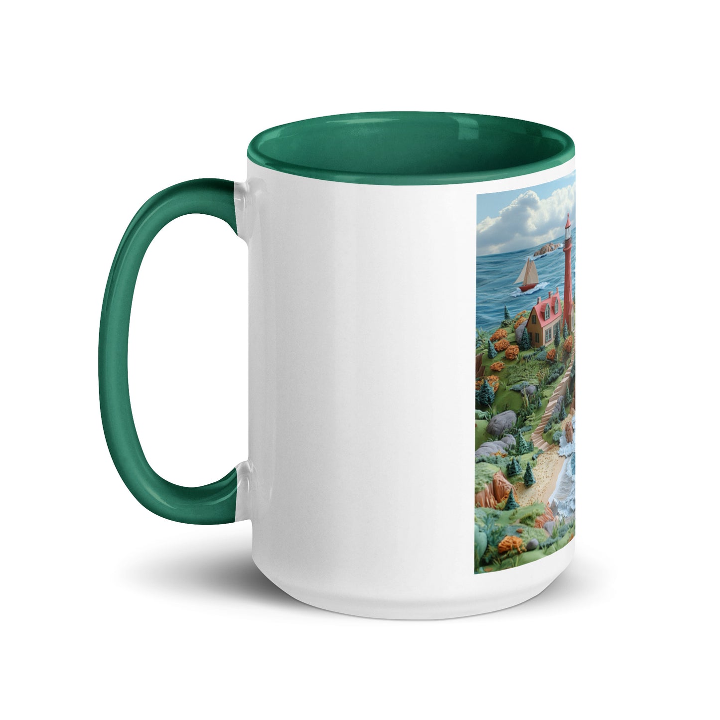 By The Seaside Series Print #6 - Mug with Color Inside