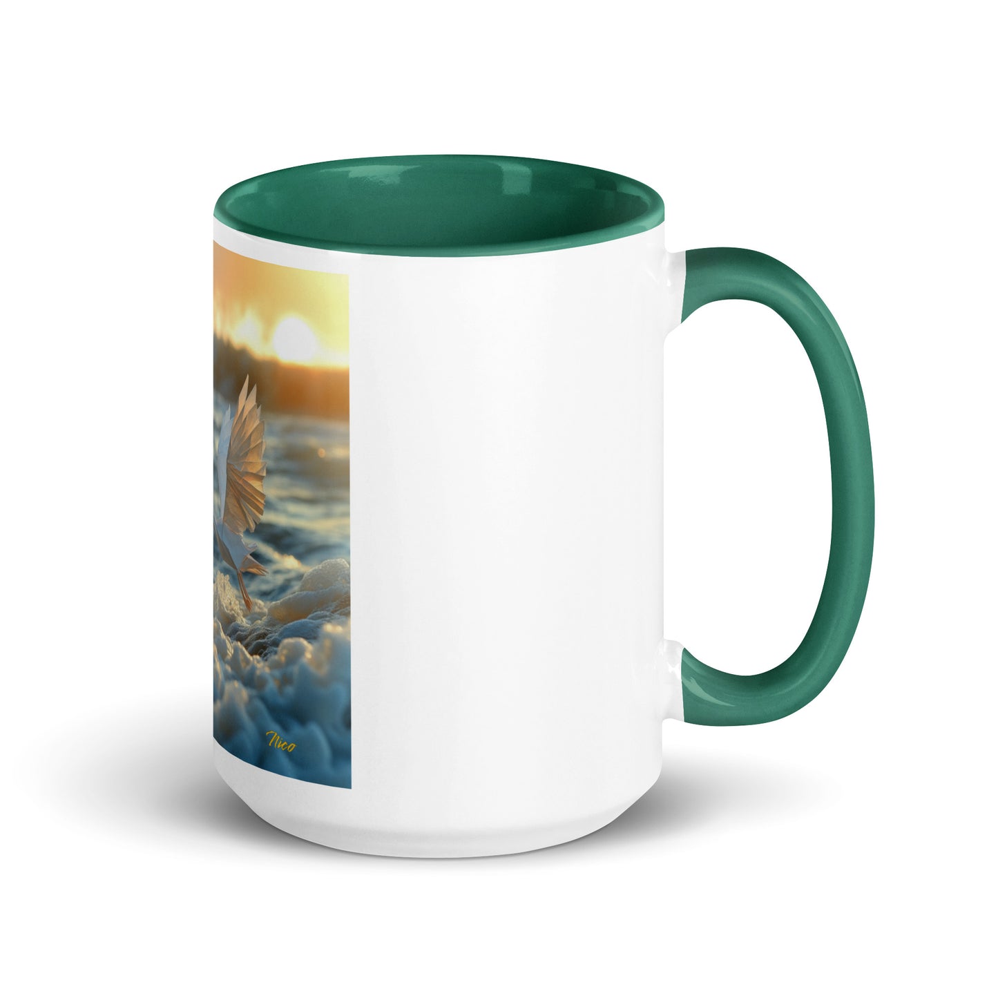 By The Seaside Series Print #5 Mug with Color Inside