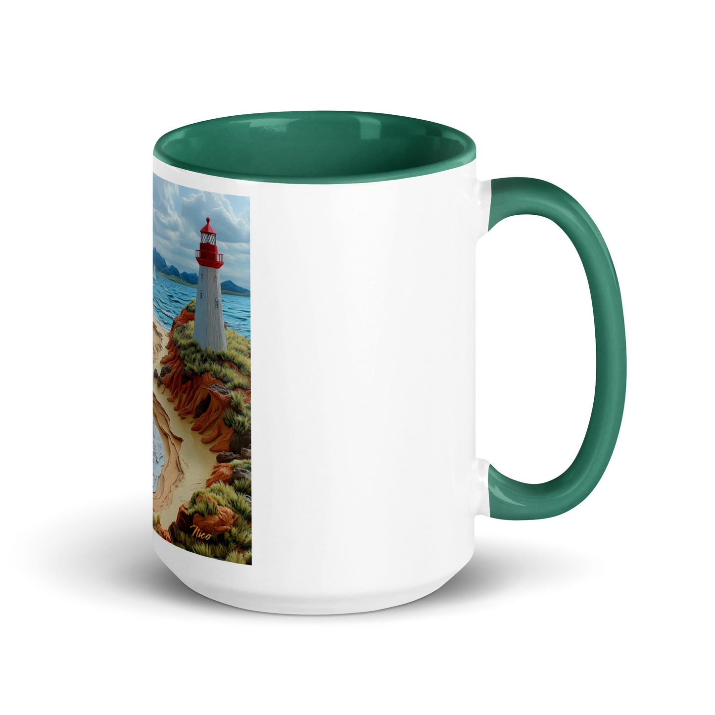 By The Seaside Series Print #4 - Mug with Color Inside