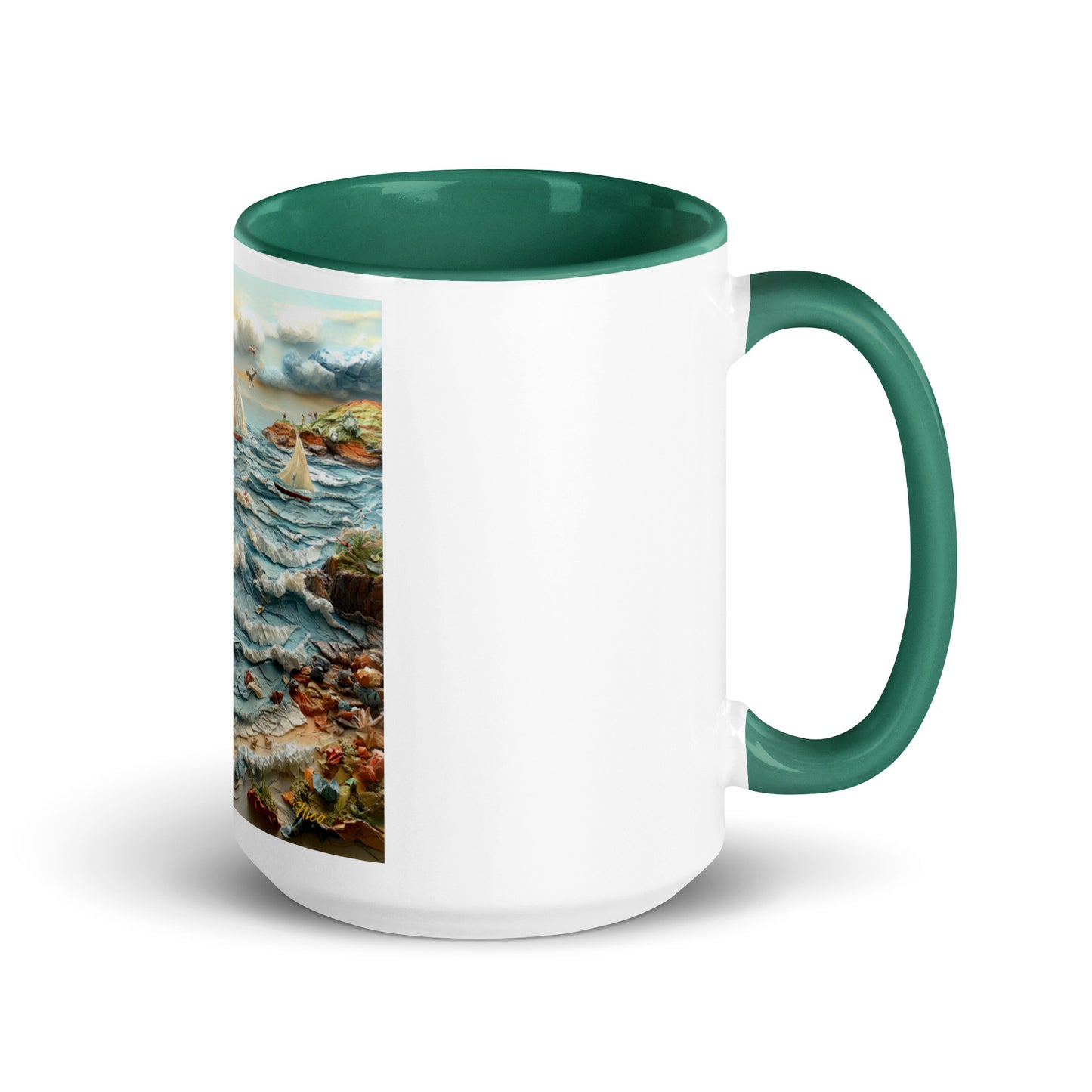 By The Seaside Series Print #2 - Mug with Color Inside