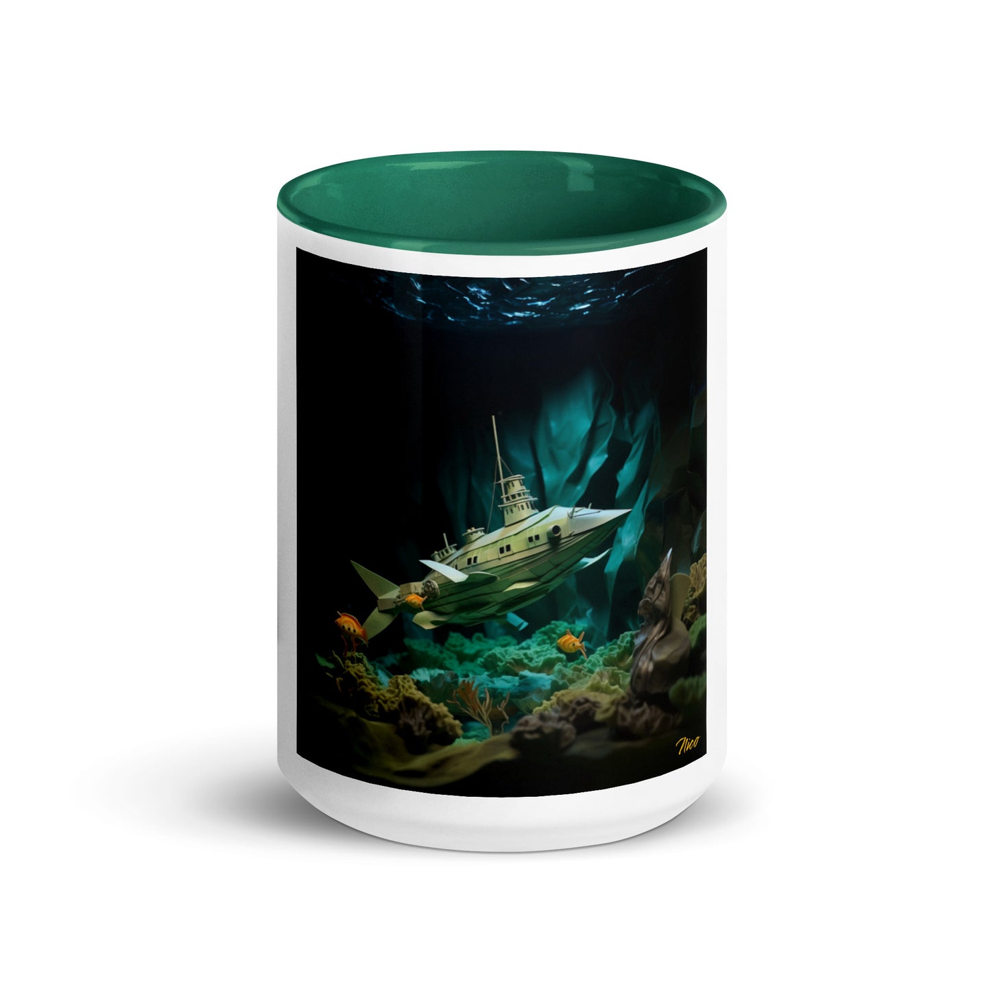 20,000 Leagues Under The Sea Series Print #8 - Mug with Color Inside